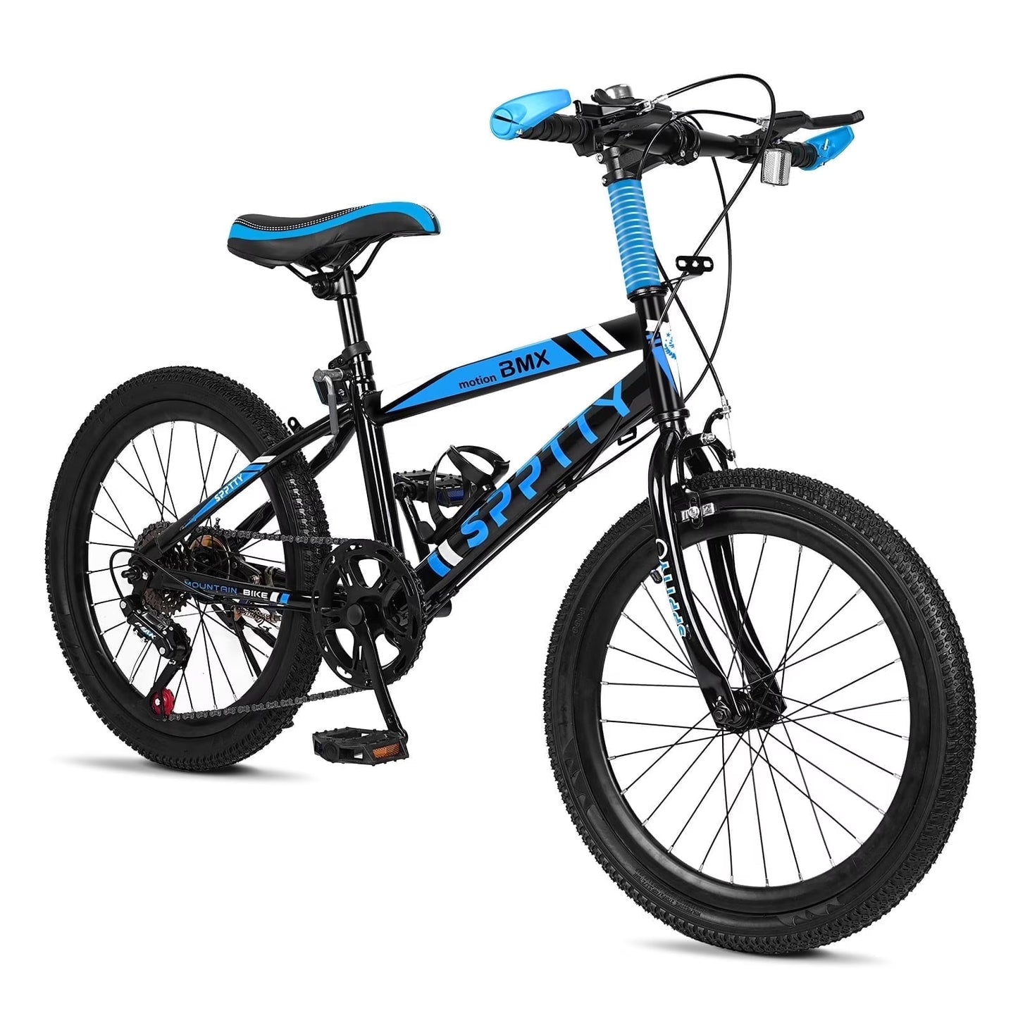 SPPTTY 20-24 inch Bike,6-Speed Mountain Bike for Men Women Boys Girls,Comfort Saddle,Blue(Blue/20")