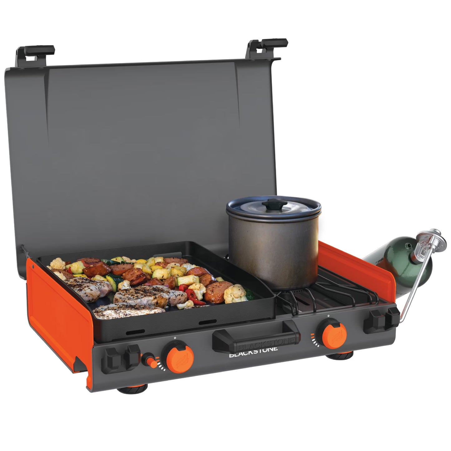 Blackstone Adventure Ready 12"x14�� Propane Camping Griddle with Side Burner(Blackstone 14")