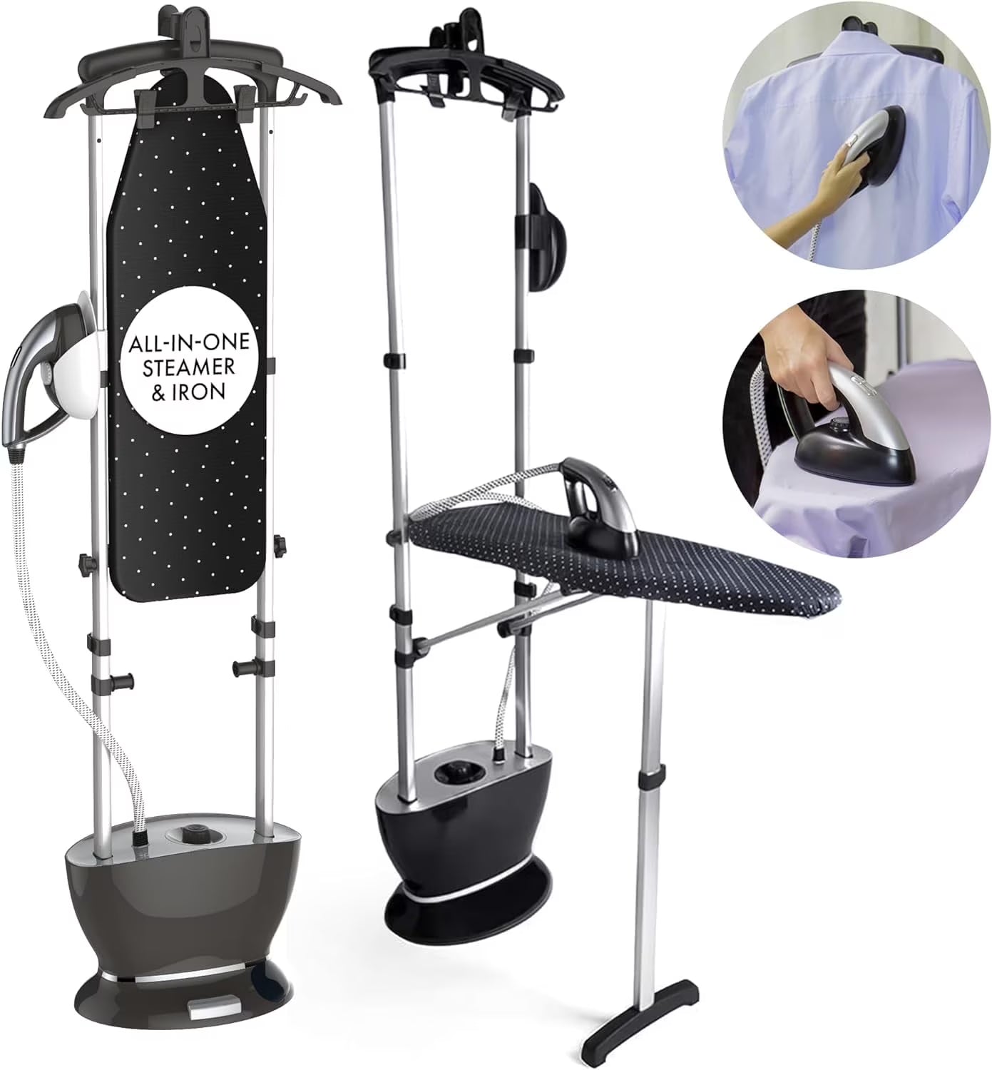 Steam Go All-in-One Garment Steamer Clothes Iron with Ironing Board Hanger