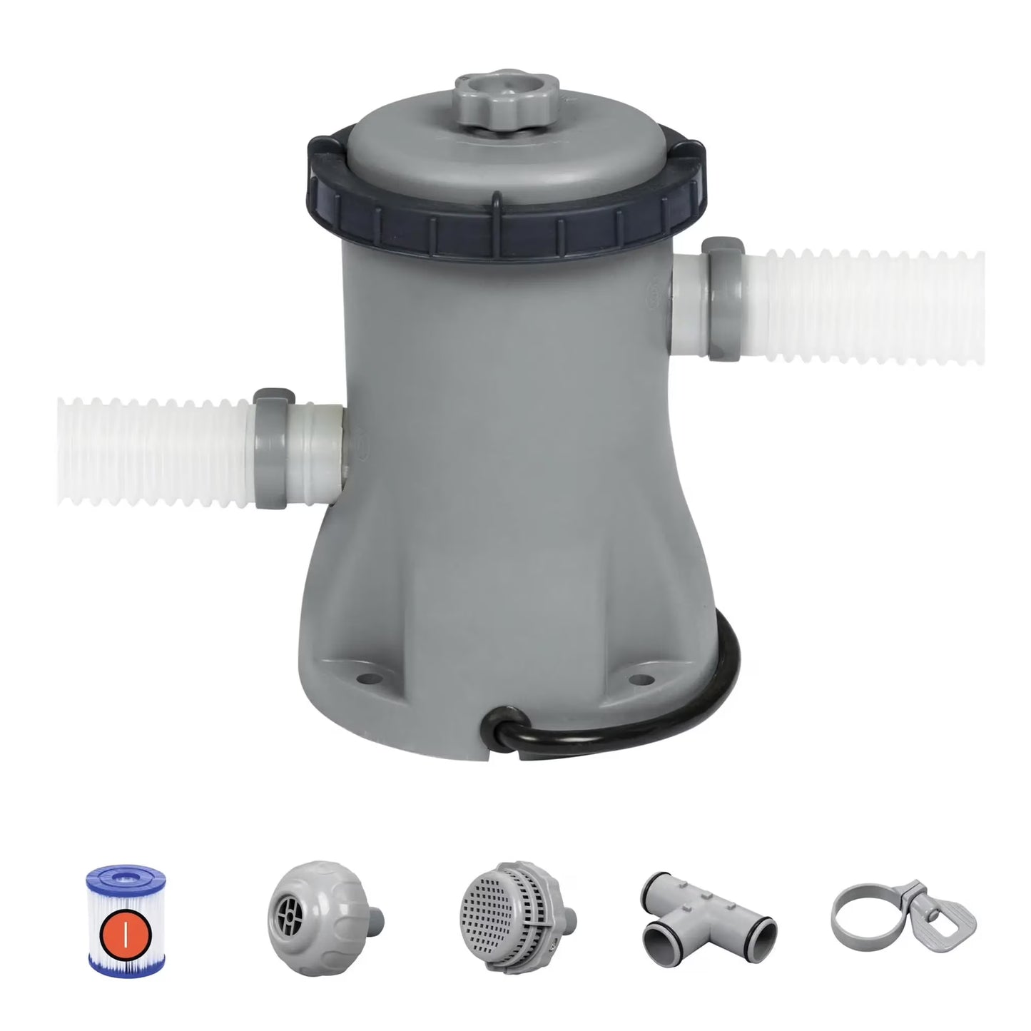 Bestway 58511E-BW Flowclear 330 Gallon Above Ground Pool Pump with GFCI Plug
