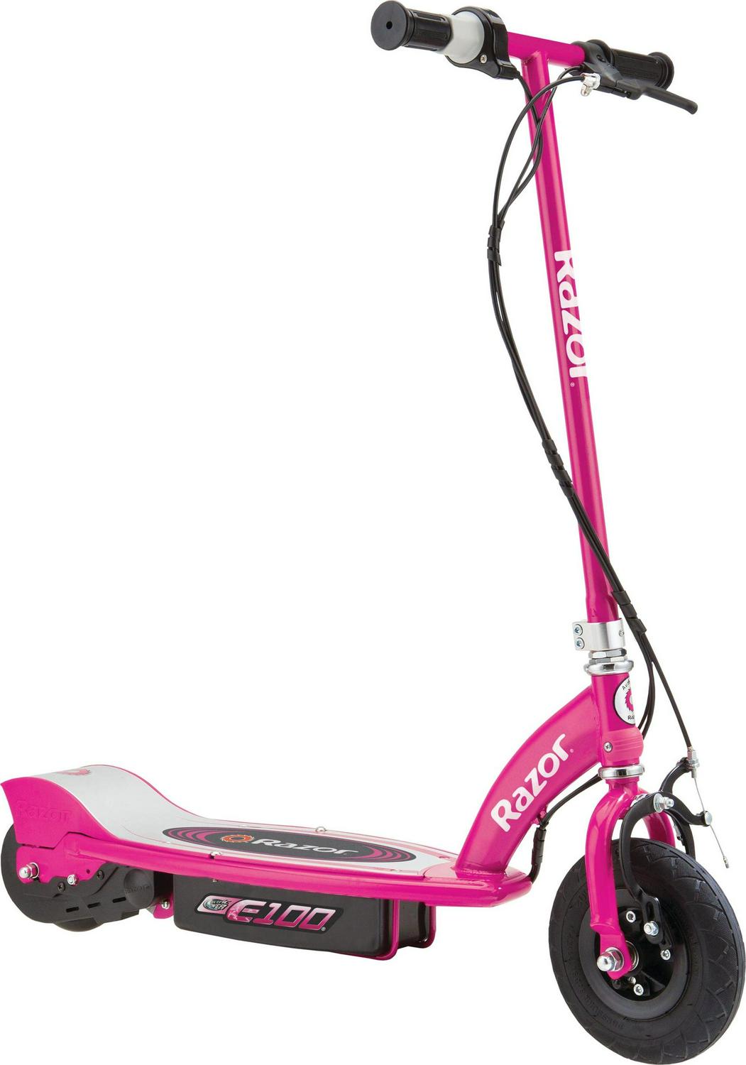 Razor E100 Electric Scooter - Pink. Air-filled Front Tire. up to 10 mph. for Child Age 8+