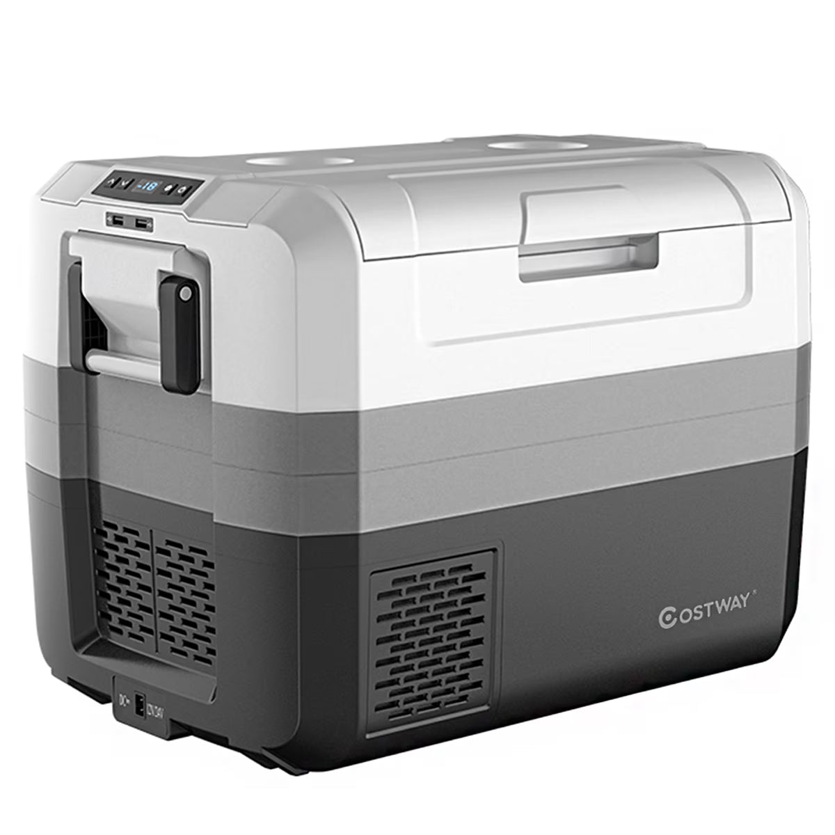 Costway 58 Quart Portable Electric Car Cooler Refrigerator Compressor Freezer for RVs Camping