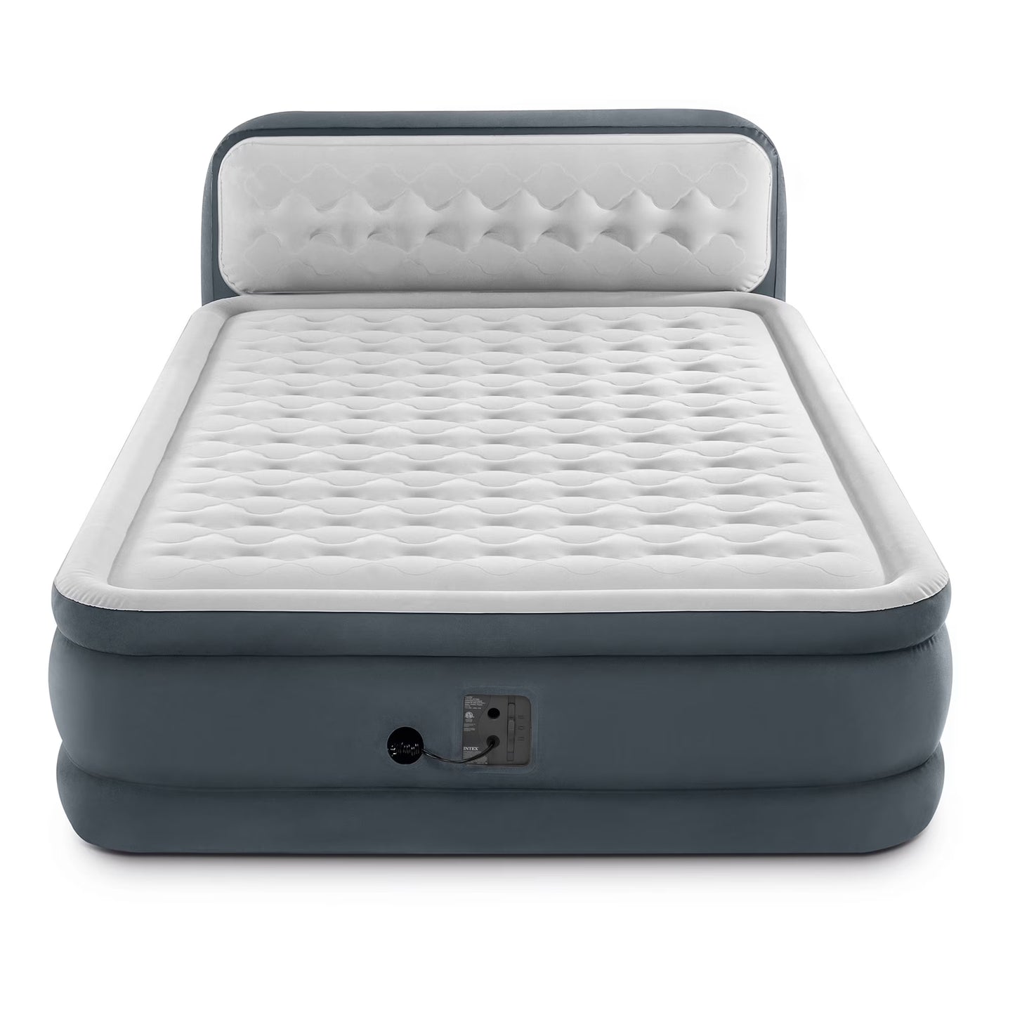 Intex Ultra Plush Dura Beam Deluxe Airbed with Built In Pump Headboard, Queen