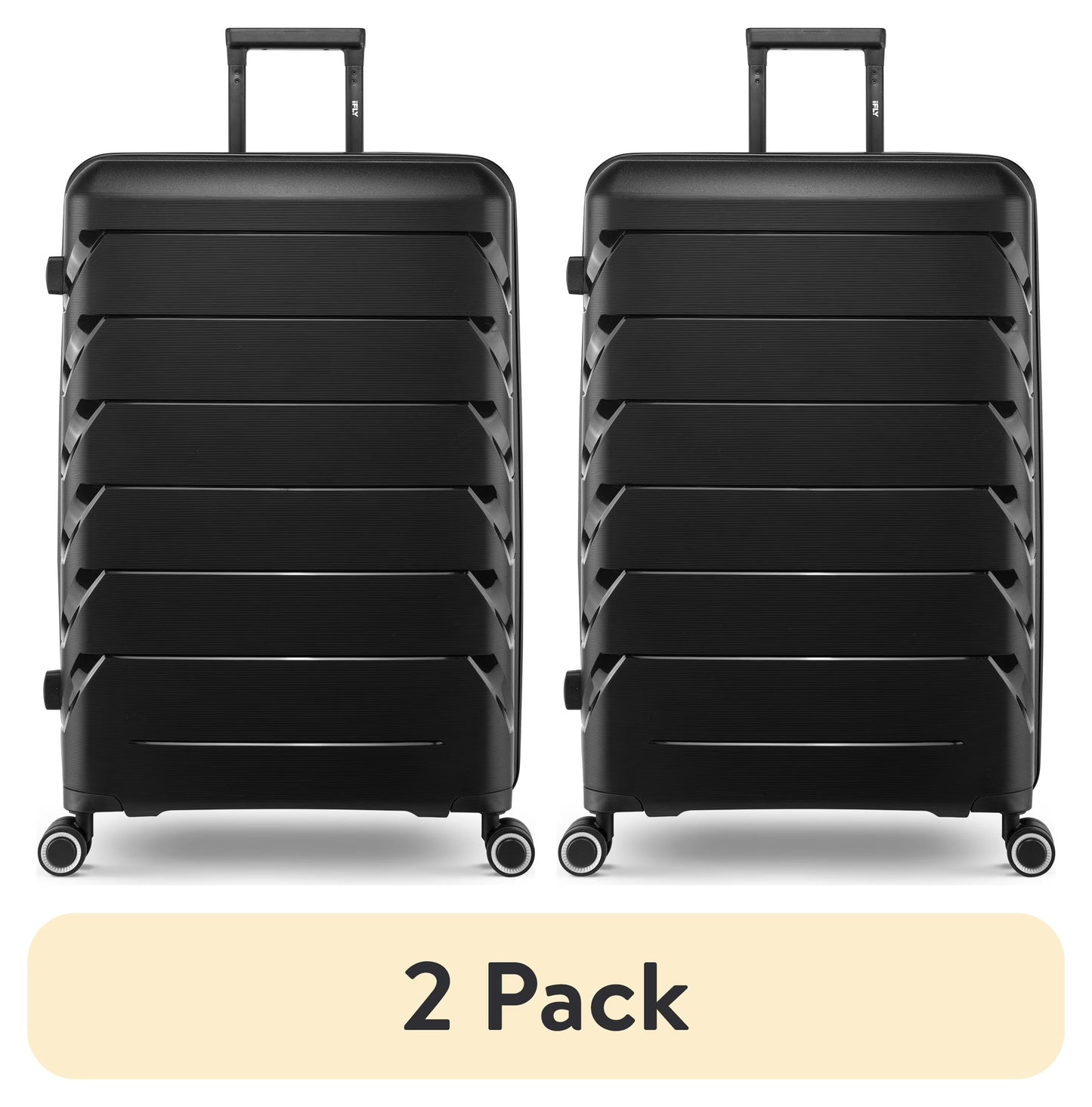 (2 pack) PUR by iFLY Hardside 28" Checked Luggage, Black