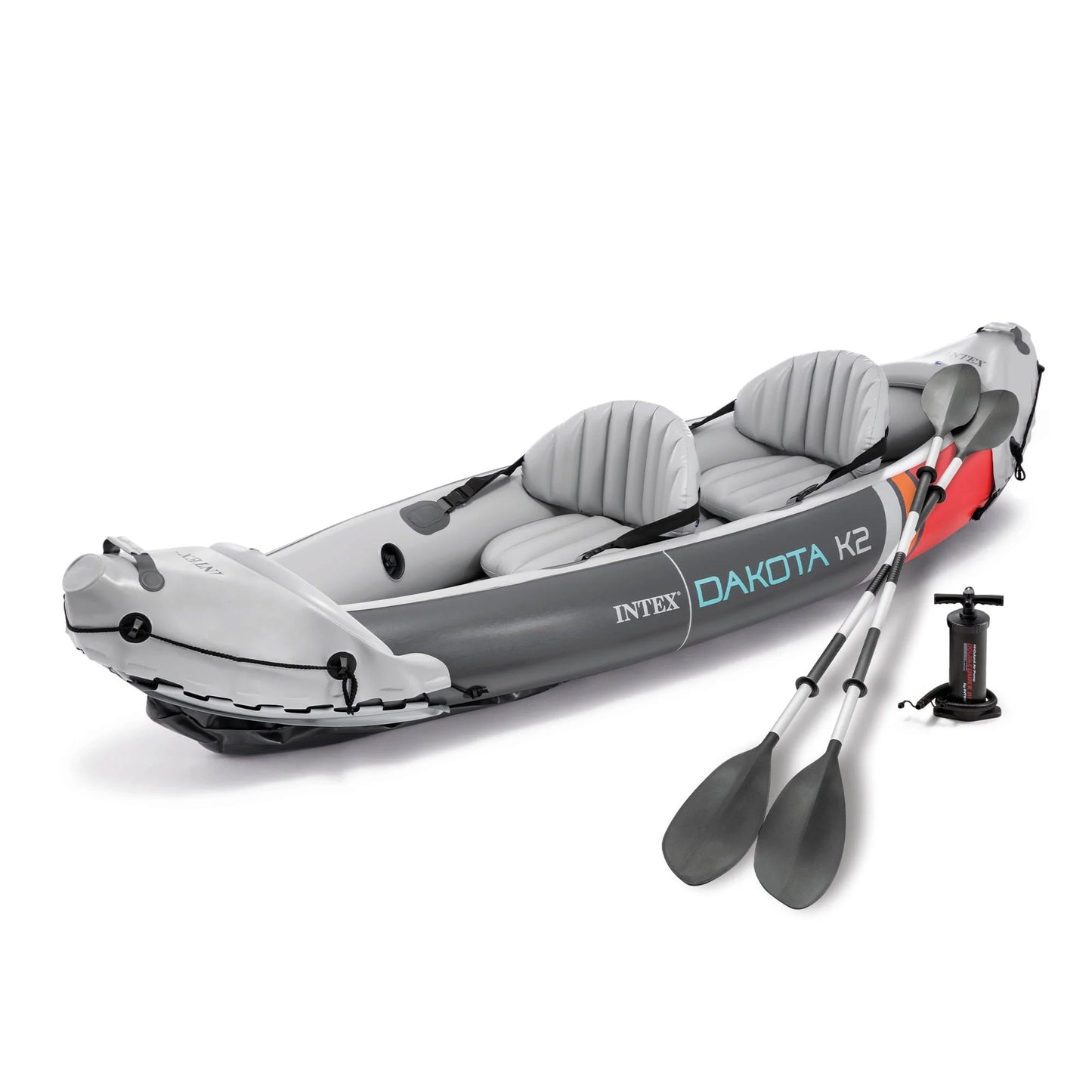 Intex Dakota K2 2 Person Inflatable Kayak Accessory Kit w/Oars Pump
