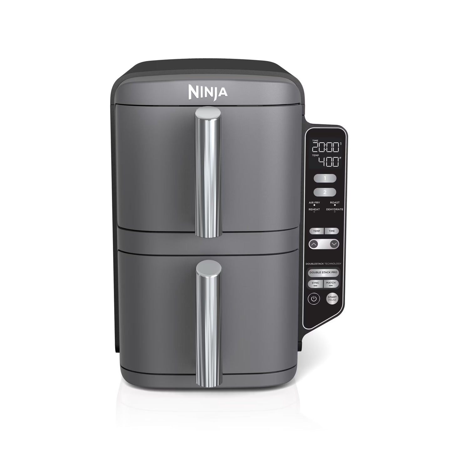 Ninja DoubleStack XL 2-Basket Air Fryer, DoubleStack Technology Cooks 4 Foods at Once, Space Saving Design, 10 QT, 4-in-1, Smart Finish Match Cook, SL400(10 qt)