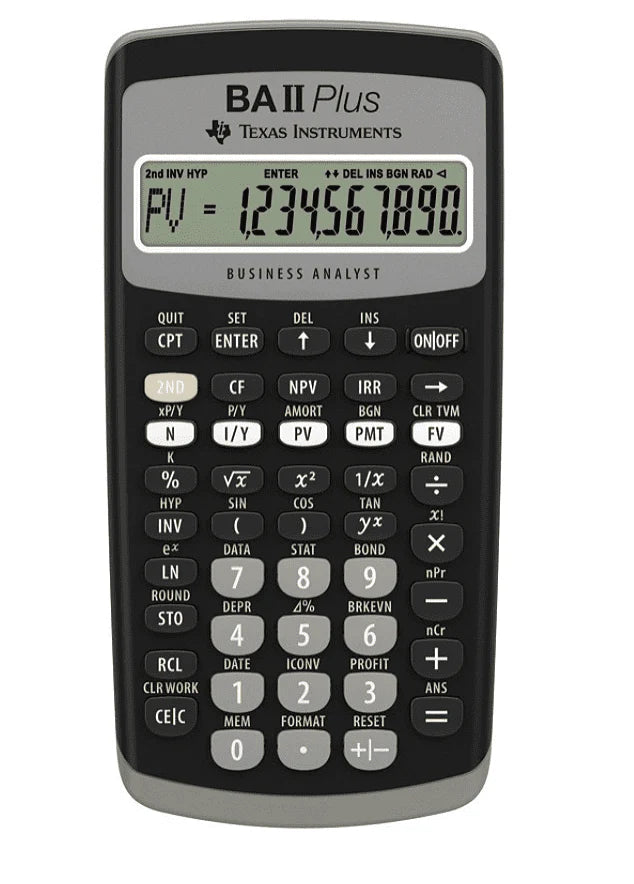 BA-II Plus Advance Financial Calculator, Dark Gray