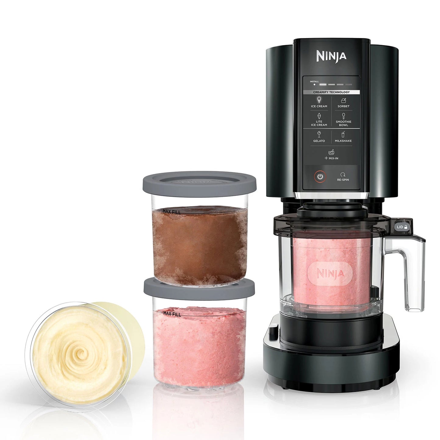 Open Box Ninja CN315A Creami Ice Cream Sorbet Maker, 7 Frozen Treat Programs, 4 Pints