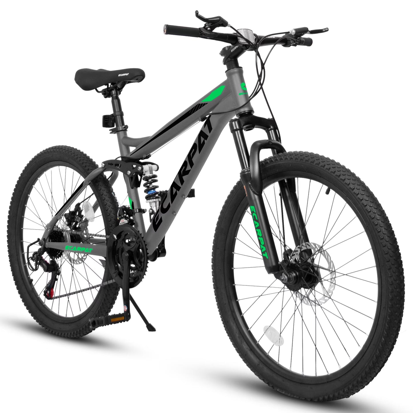 Outdoor Bike A2660 26 Inch Mountain Bike, 21-Speed Disc Brakes, Durable Frame, Front, Rear Dual-Shock Absorption, Unisex for Commuting, Travel, School, Mountain and City Road Cycling,Mountain Bike fo(Gray#4)