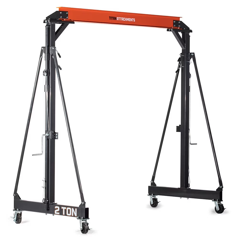 Titan Attachments Telescoping Gantry Crane, 2 Ton Capacity, Shop Lift Hoist(2 Ton)