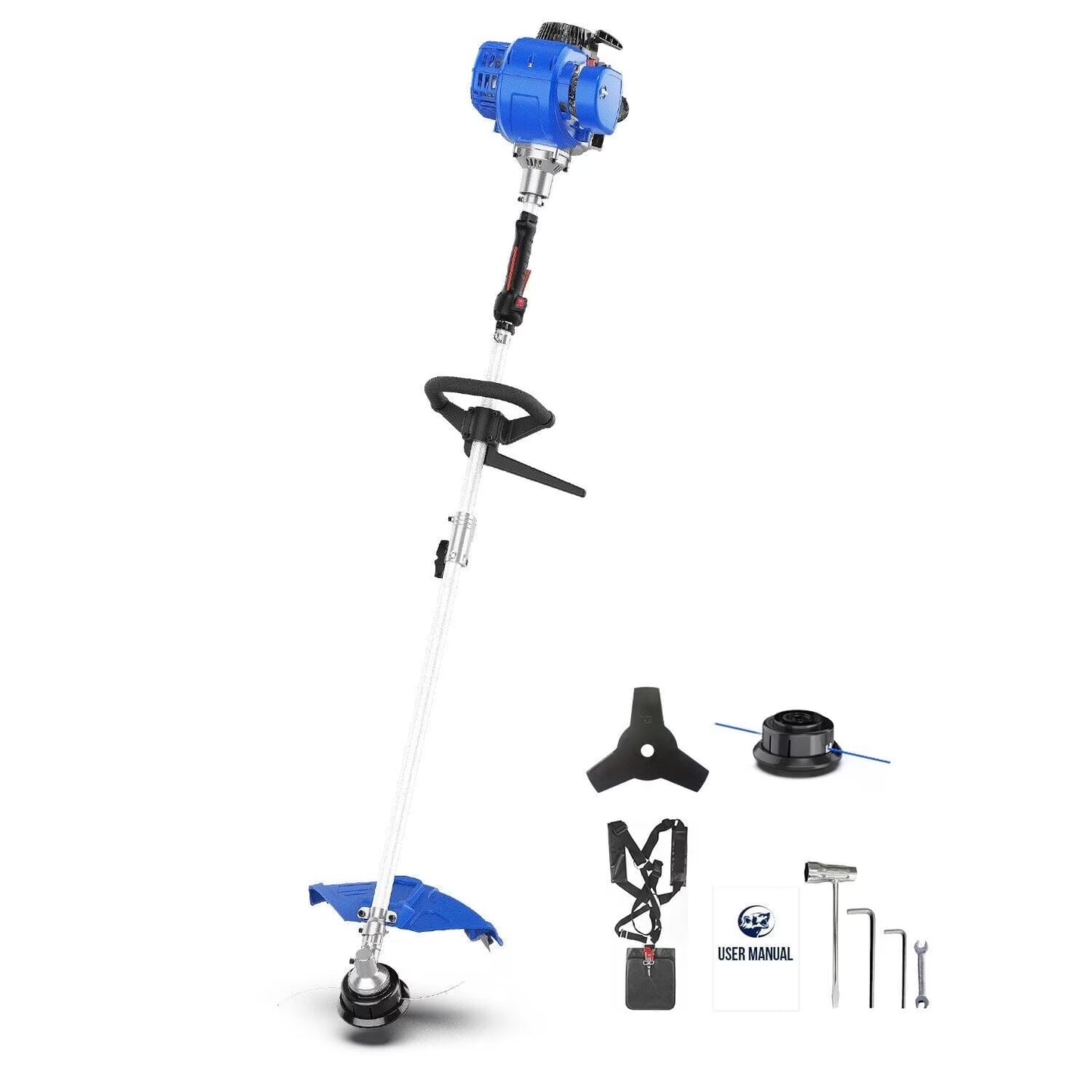 WILD BADGER POWER Weed Eater 31cc 17" Gas String Trimmer/Edger 4 Cycle with Brush Cutter
