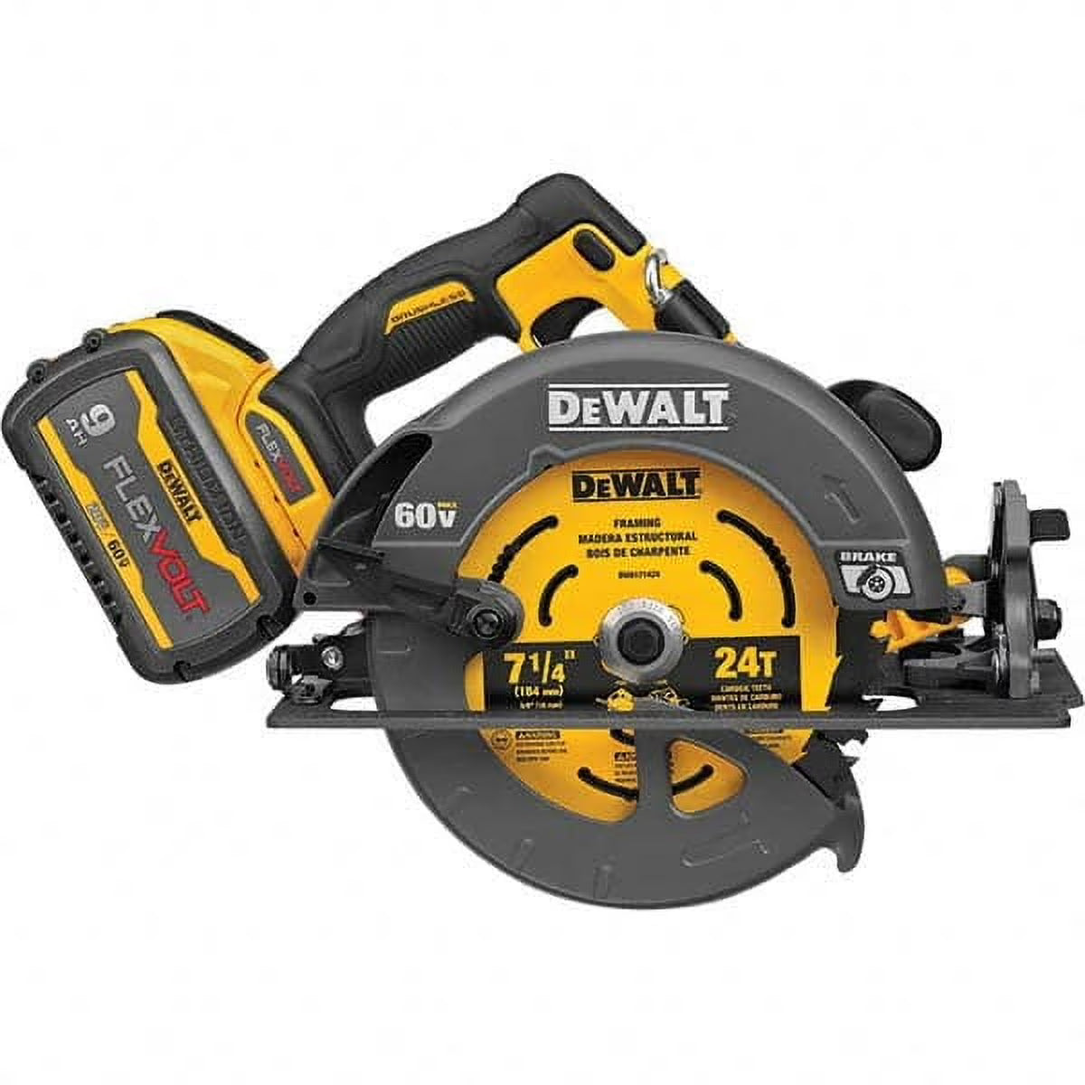 DeWalt FLEXVOLT 60 V 7-1/4 in. Cordless Brushless Circular Saw Kit (Battery Charger)(1)