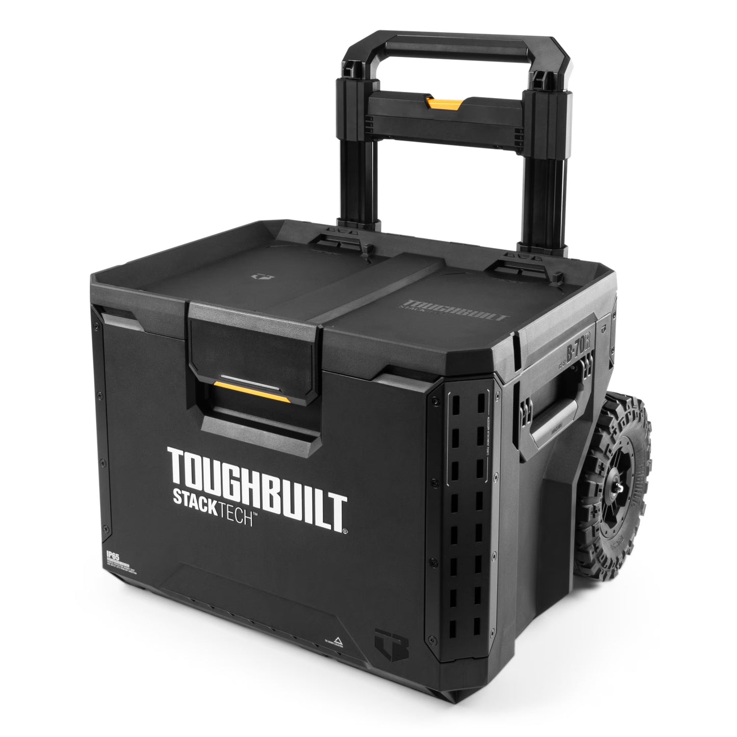 ToughBuilt Portable 2-in-1 Rolling Tool Box with Wheels Stackable Design