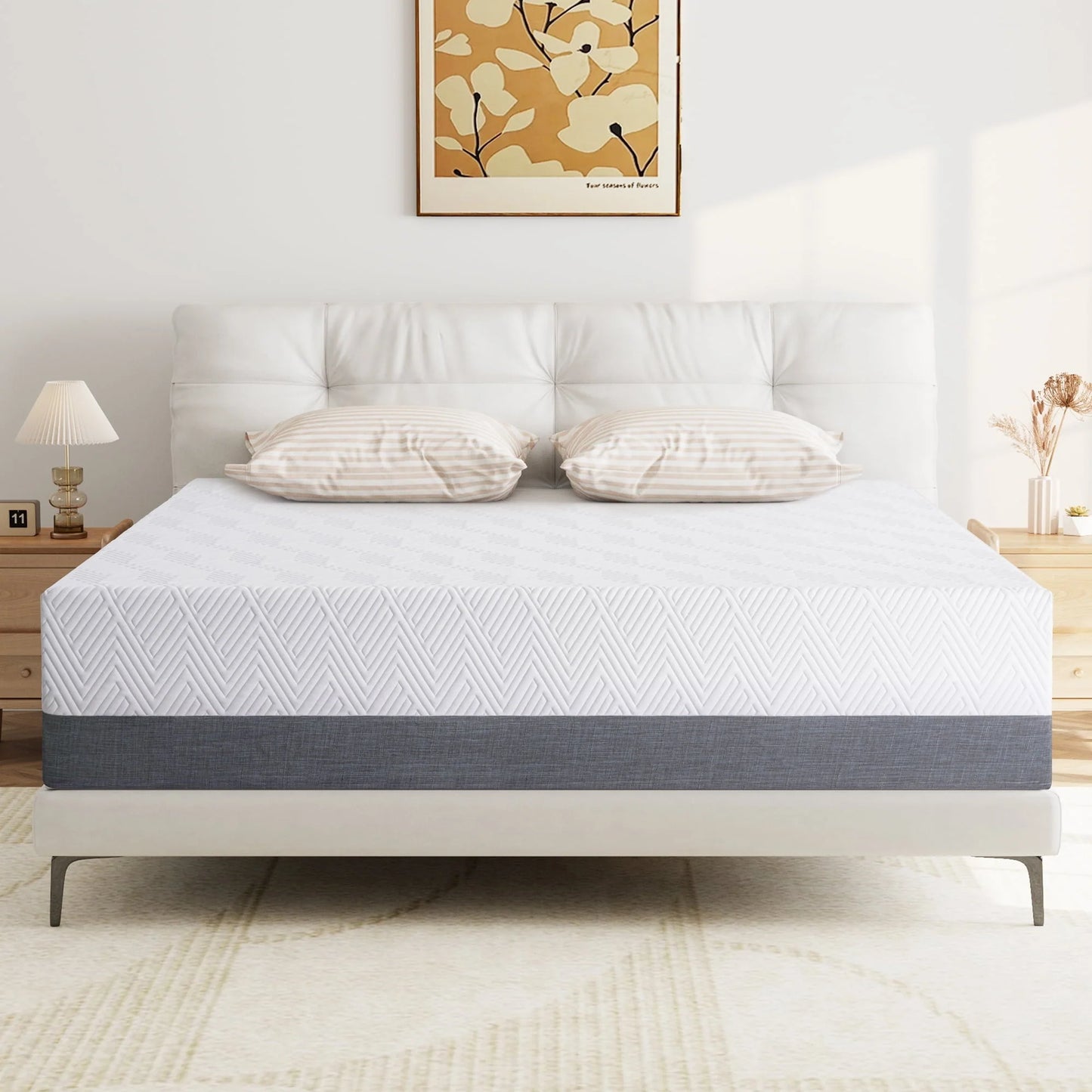 Queen Mattress, Madinog 10" Medium Memory Foam Mattress, Mattress in a box(Twin/8 in)