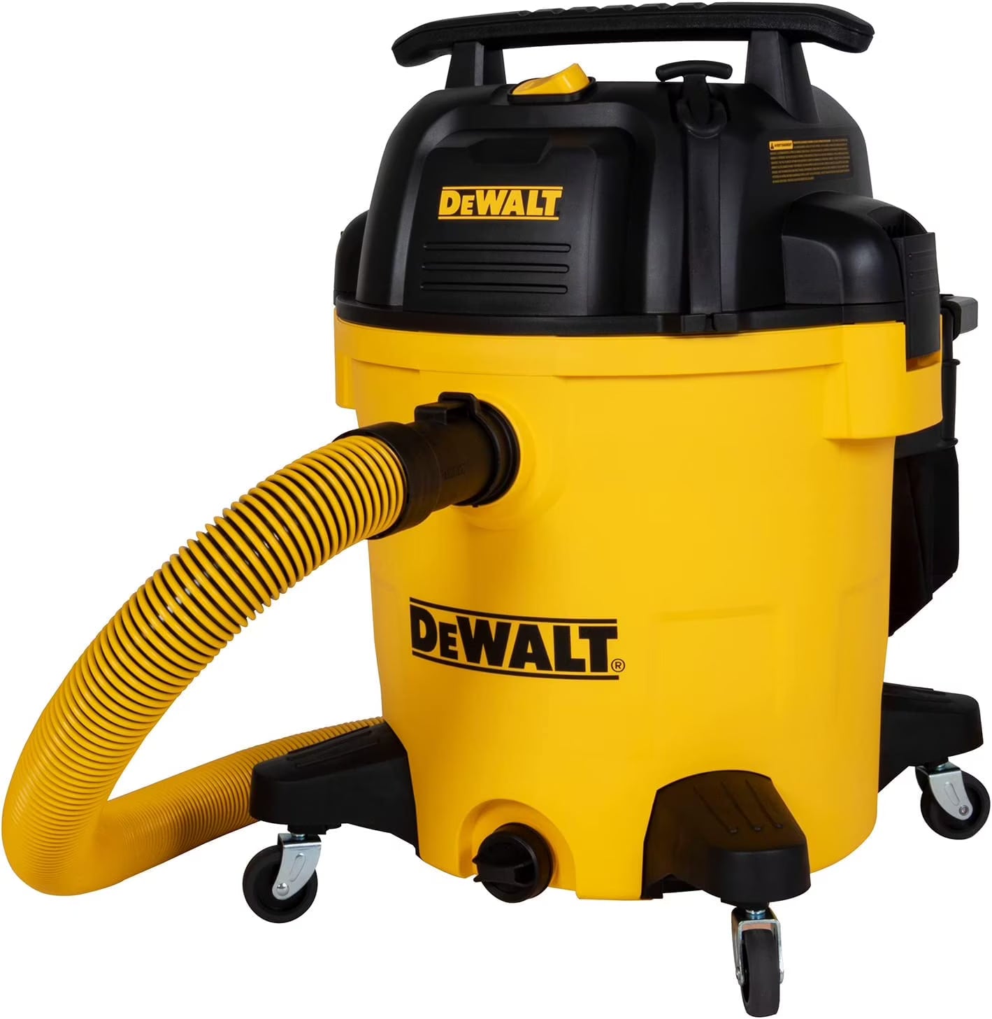 DEWALT 12 Gallon STEALTHSONIC Ultra Quiet Poly Wet Dry Vacuum, DXV12P-QTA Newest Noise Reduction Vac, 5.5 Peak HP Shop Vacuum for Jobsite/Workshop, Reduce Motor Noise, Yellow