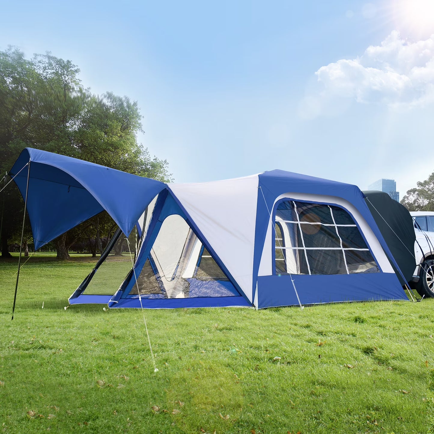 NAIZEA SUV Tent Automatic Camping Tent 10'x10' Waterproof Camping Tent 8 Person