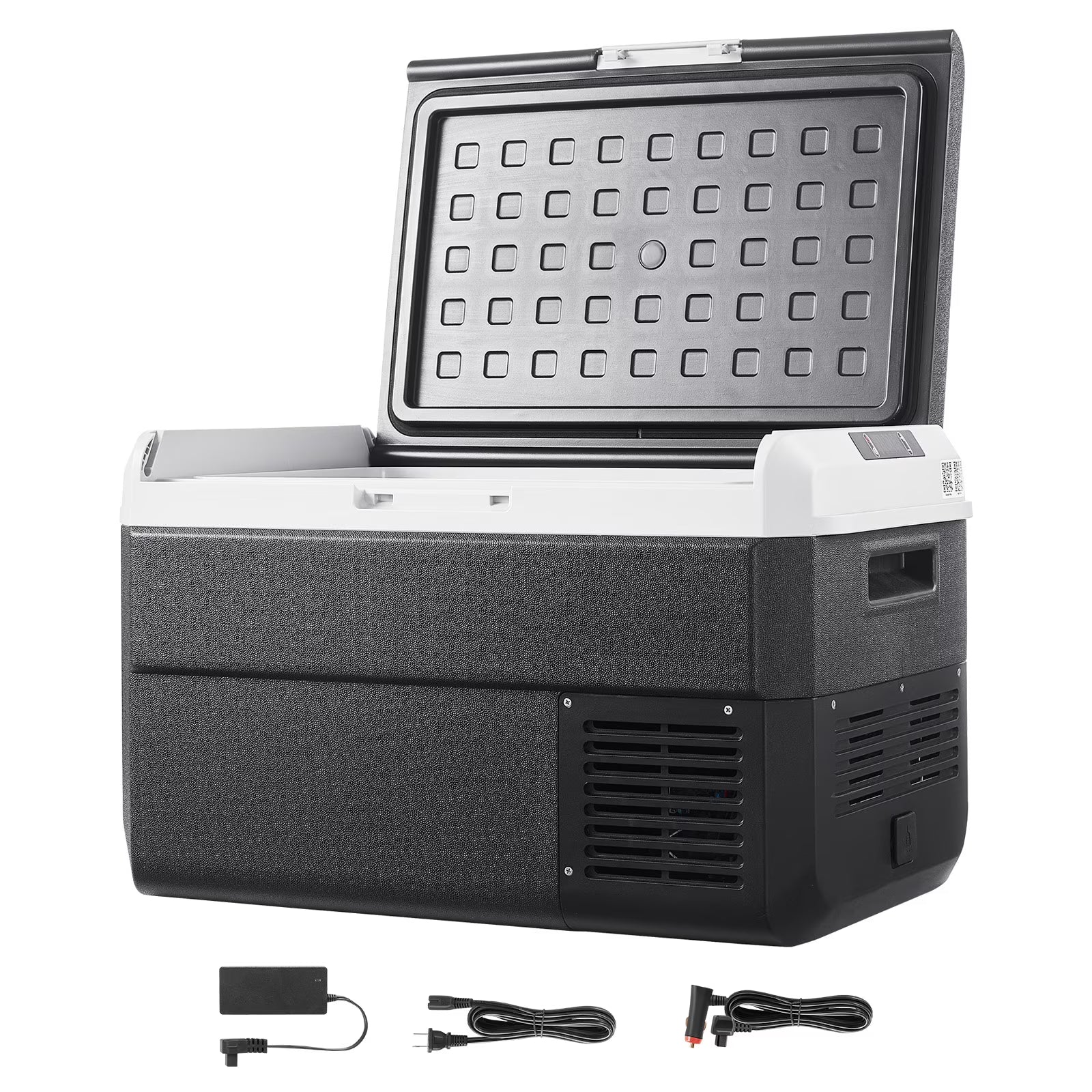 VEVOR Portable Car Refrigerator 42 Qt, 12V Portable Freezer with Single Zone, 12/24V DC  110-240V AC Electric Cooler with -4�H-68�H Cooling Range, for Car Truck Vehicle RV Boat Outdoor  Home use(40L)