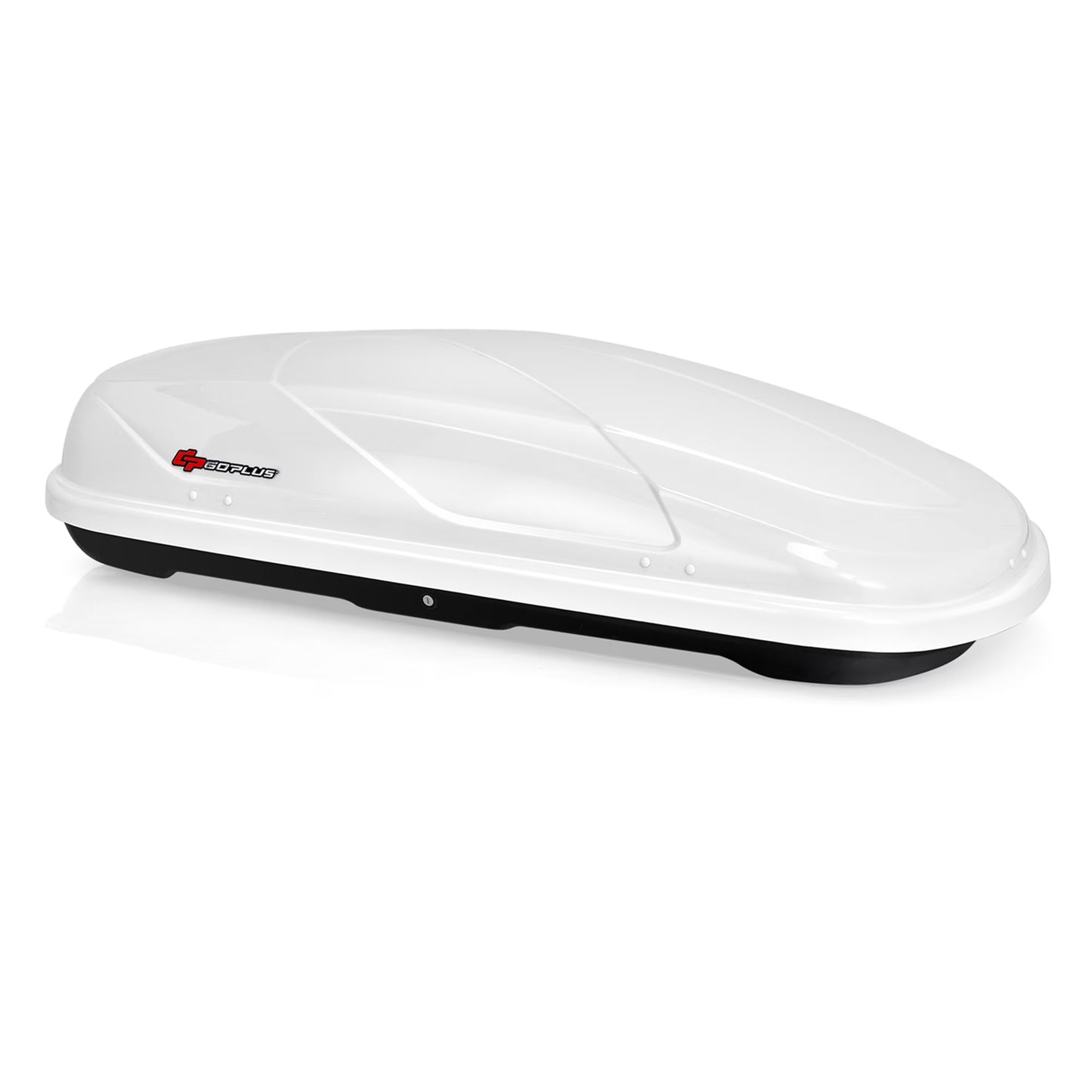 Goplus 14 Cubic Feet Cargo Box Dual-Sided Opening Rooftop Carrier Heavy Duty White(White)