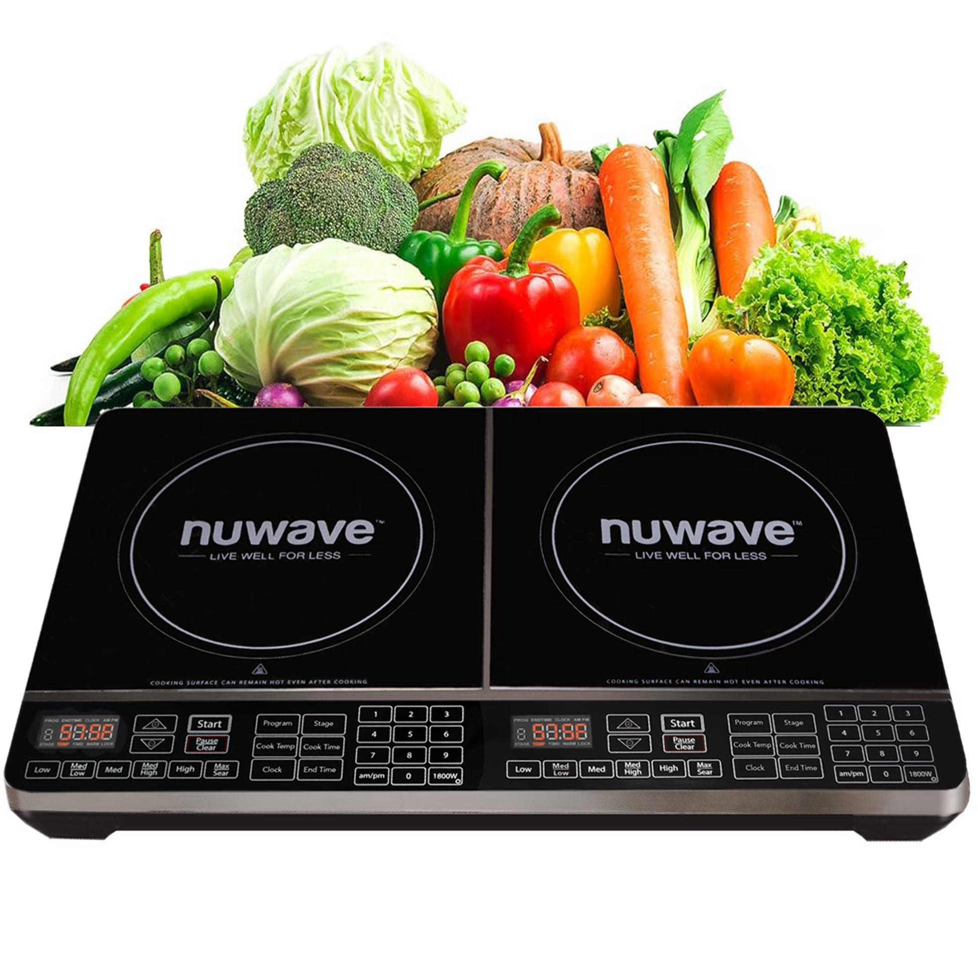 NuWave Electric Double Induction Cooktop 8�� Portable Ultrathin with Sensor Touch Precision Induction Cooktop Burner, Home(PIC Double)