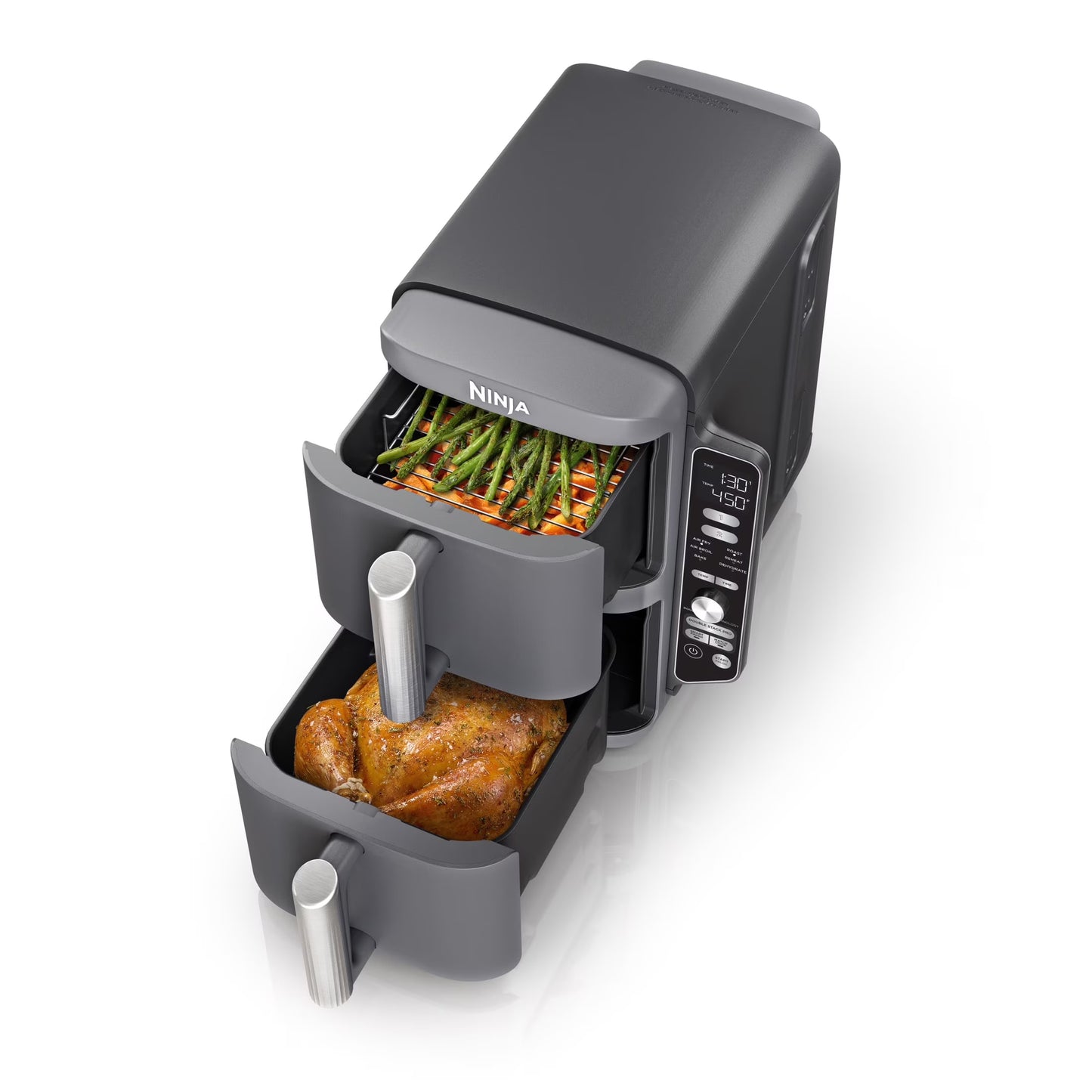 Ninja DoubleStack XL 10 QT 2-Basket Air Fryer(Deep Gray)