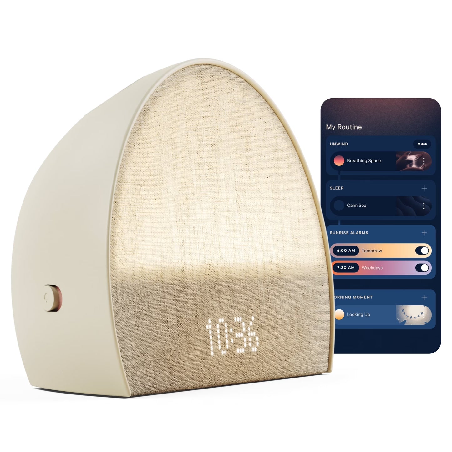 Hatch Restore 2 Sunrise Alarm Clock, Sound Machine, Smart Light (Putty) �?Your Bedside Sleep Guide, White Noise, Custom Sleep Routines, Dimmable Clock, Deep Sleep, Gentle Alarm, Wake Up Rested(Putty)