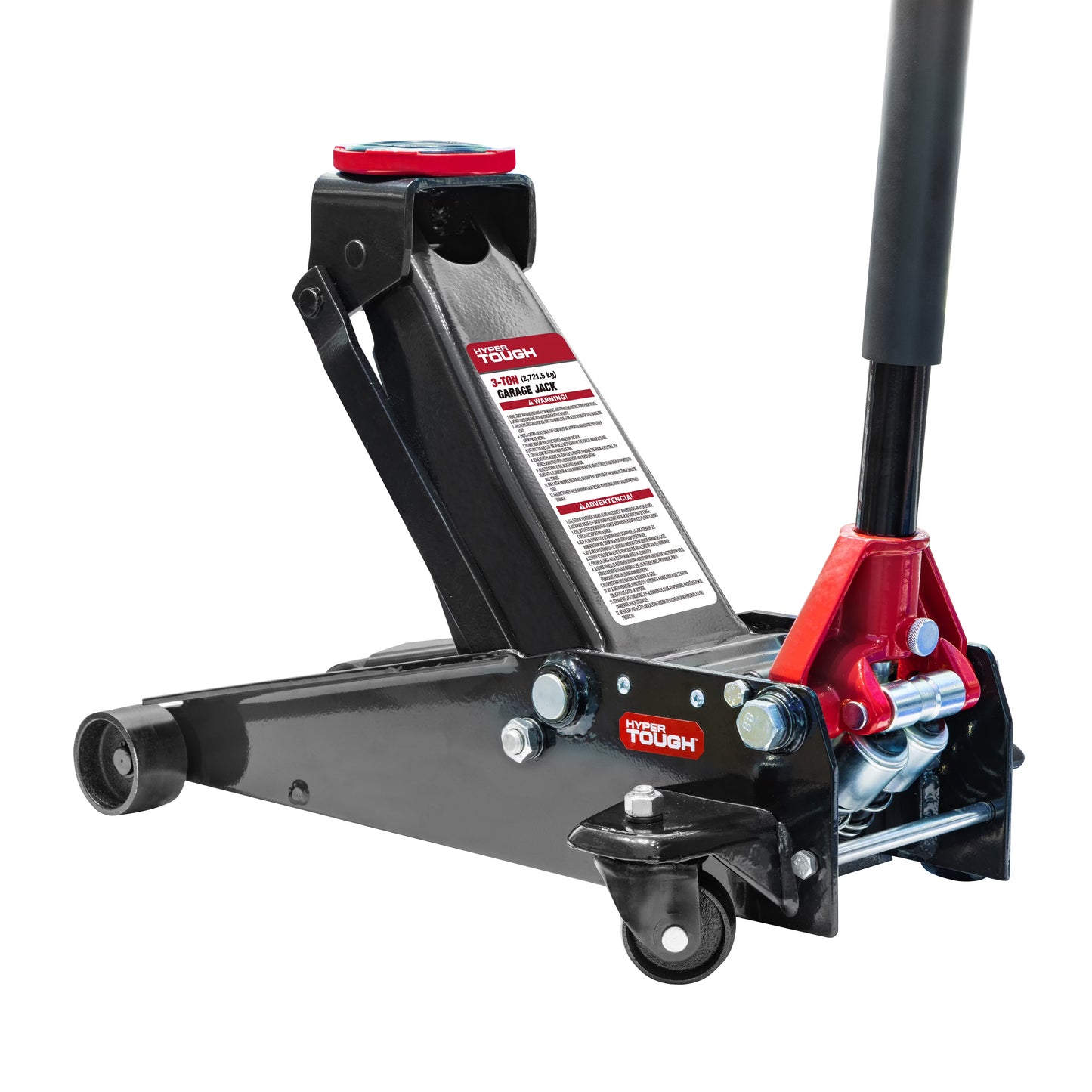 Hyper Tough 3 Ton Floor Jack with Dual Pump - Black