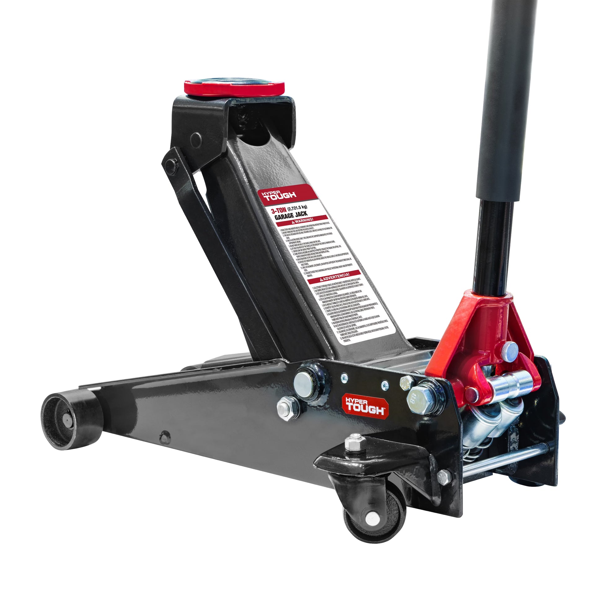 Hyper Tough 3 Ton Floor Jack with Dual Pump - Black