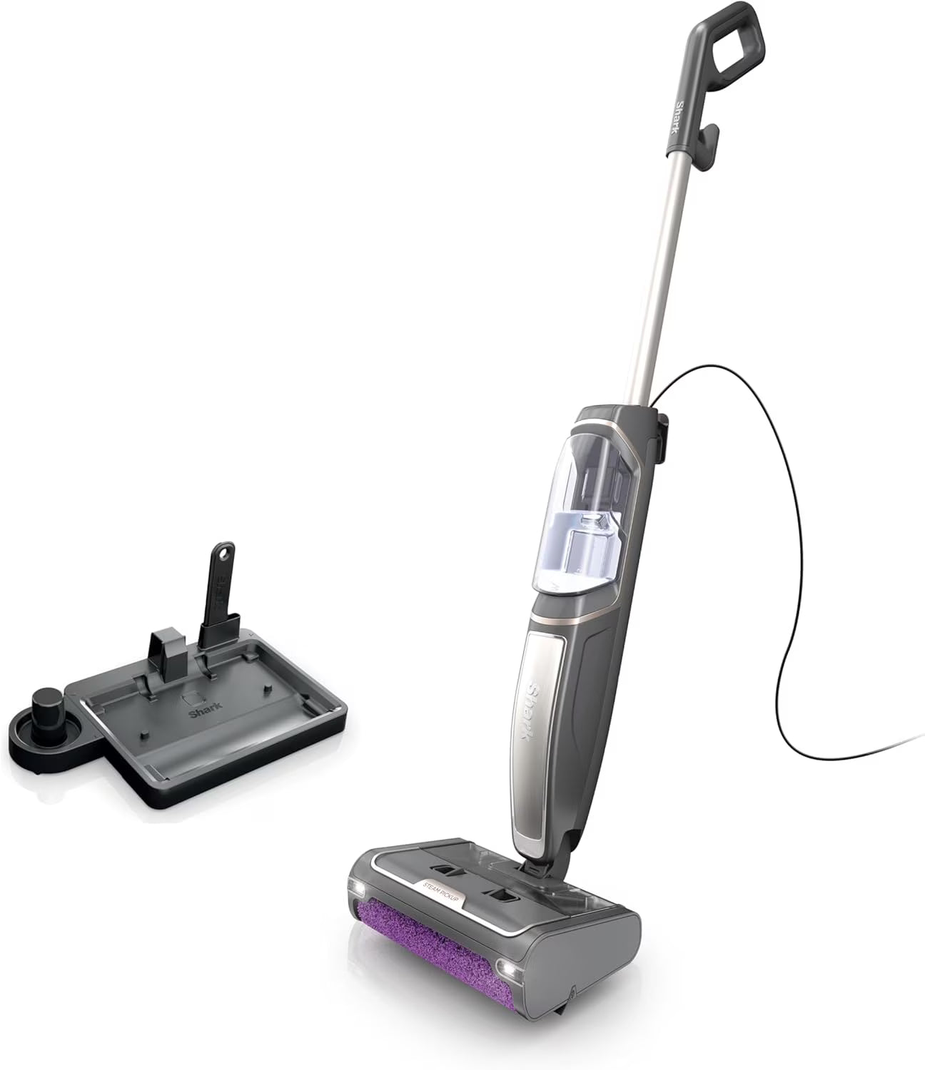 Shark Steam Pickup 3-in-1 Steam Mop Picks Up Debris, Deep Scrubs,  Steam Sanitizes - All At Once, Lightweight Steam Cleaner for Home with Sealed Hard Floors like Hardwood, Tile  Laminate, SD201