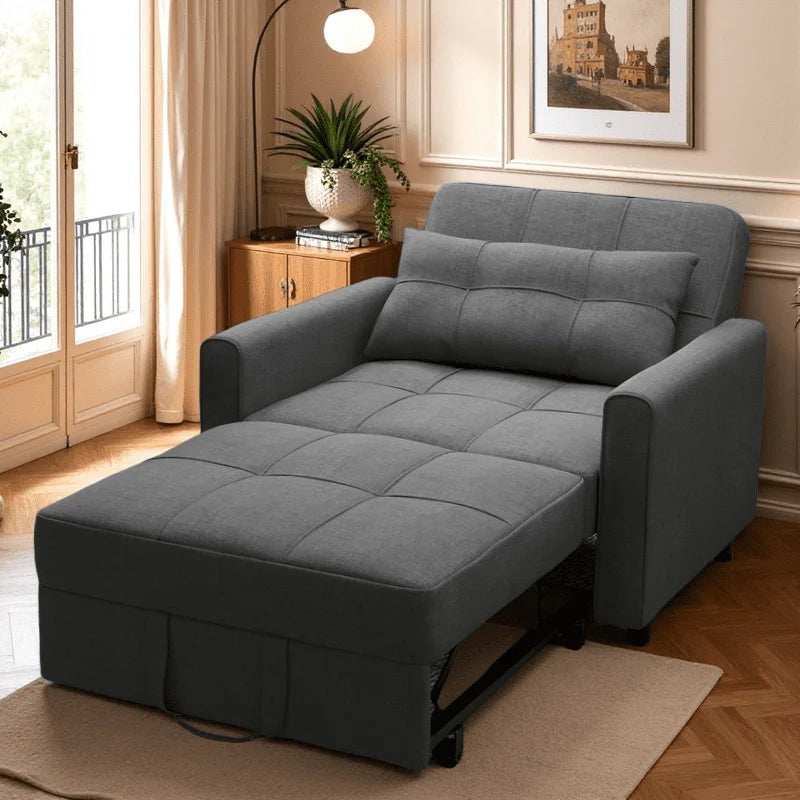 3 in 1 Convertible Sofa Bed Chair for Living Room , Aiho Sleeper Sofa Bed for Living Room, Dark Gray(Dark Grey)