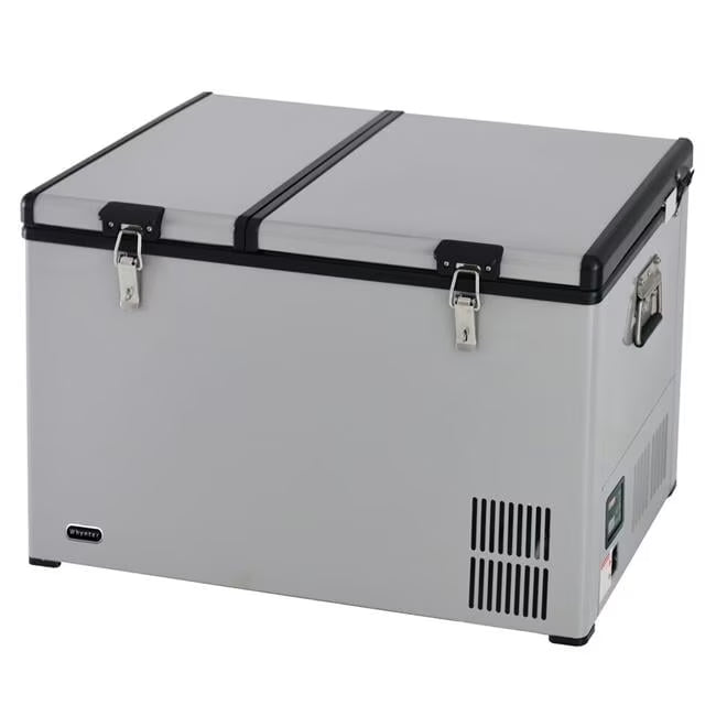 Whynter 90 Quart Dual Zone Portable Fridge/Freezer with 12v Option and Wheels
