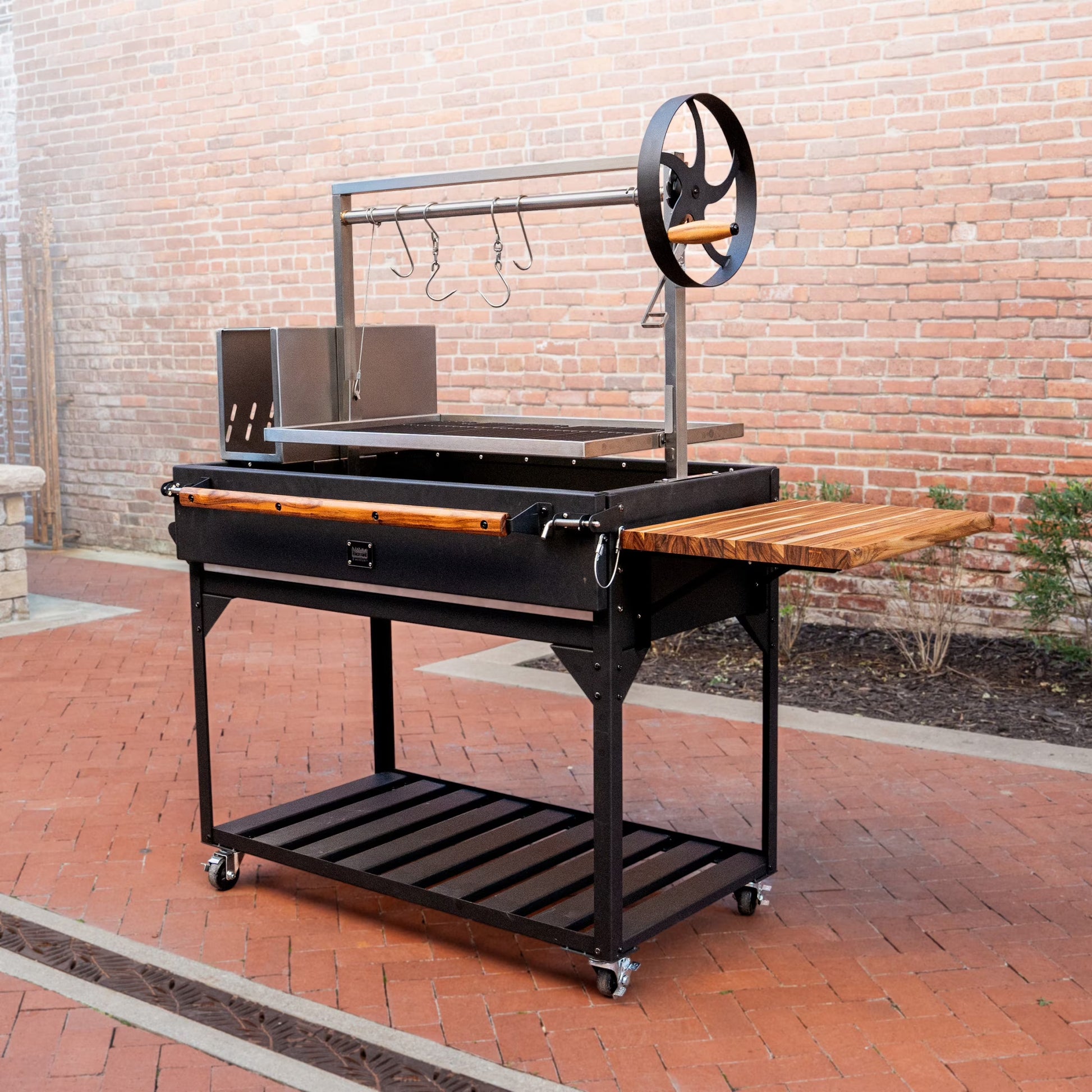 Backyard Discovery Argentine Santa Maria Wood Fire  Charcoal Steel BBQ Grill, Brasero