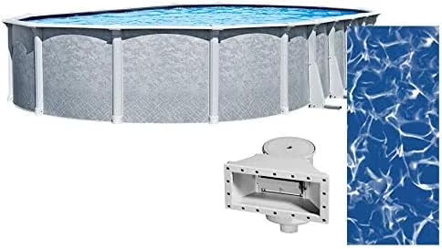 Lake Effect Pools 18' x 33' x 54" Height Oval Lifestyle Above Ground Swimming Pool with 25 Gauge Sunlight Liner(18' x 33')