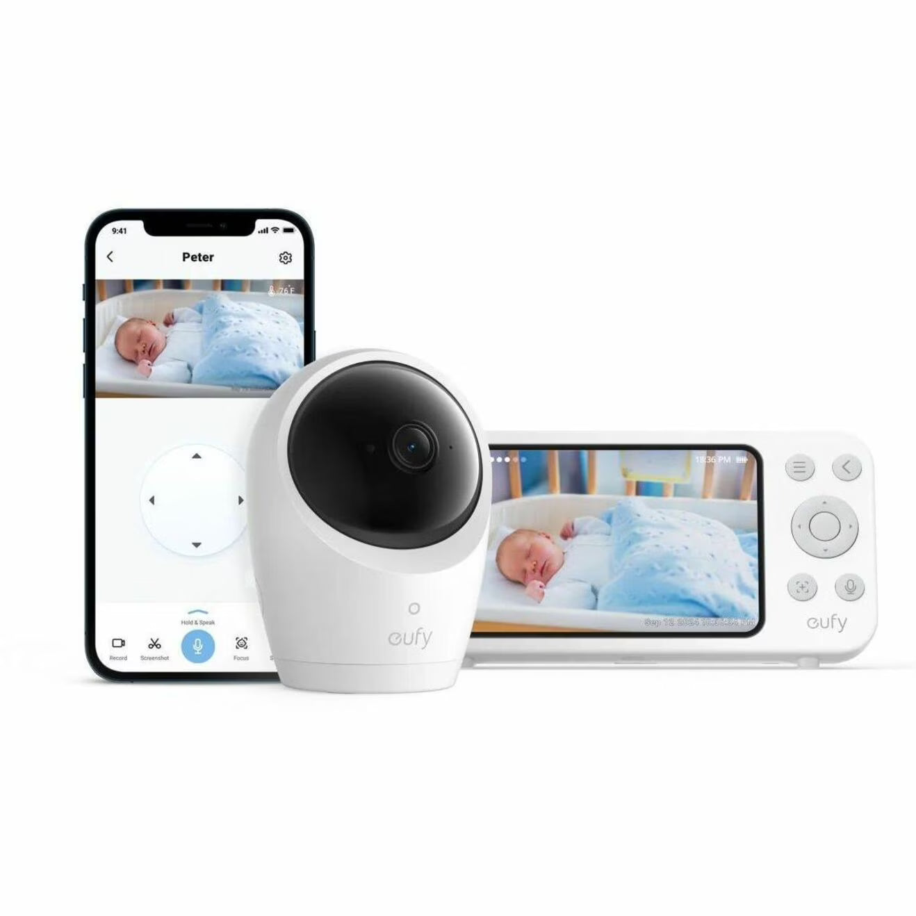 Eufy Baby Monitor E20 with 2K Camera(5" Screen + 2K  Camera)