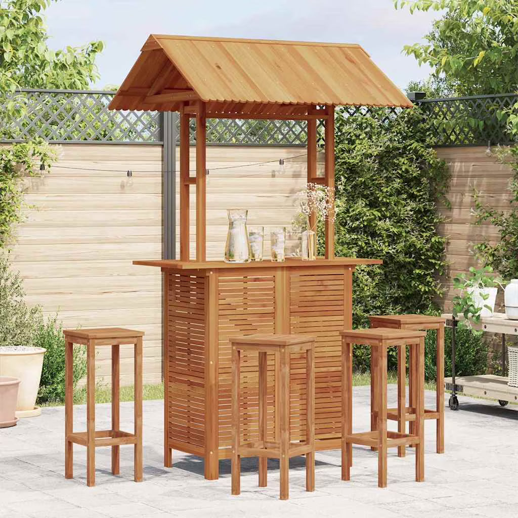 vidaXL Patio Bar Table with Rooftop 44.5"x41.7"x85.4" Solid Wood Acacia