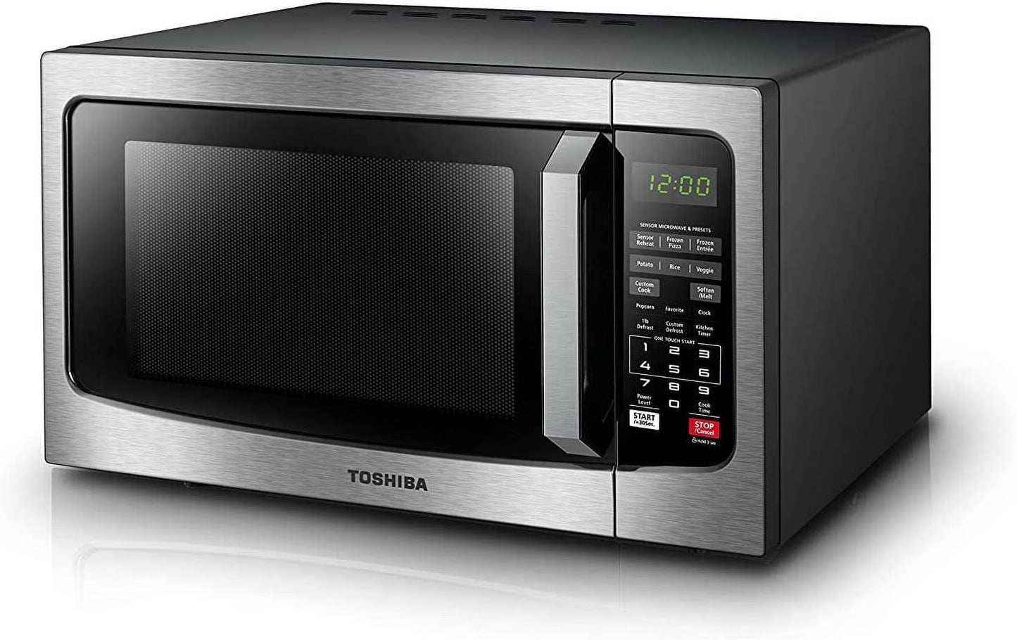 Toshiba 1.2 cu ft Countertop Microwave Ovens in Stainless Steel(Silver)