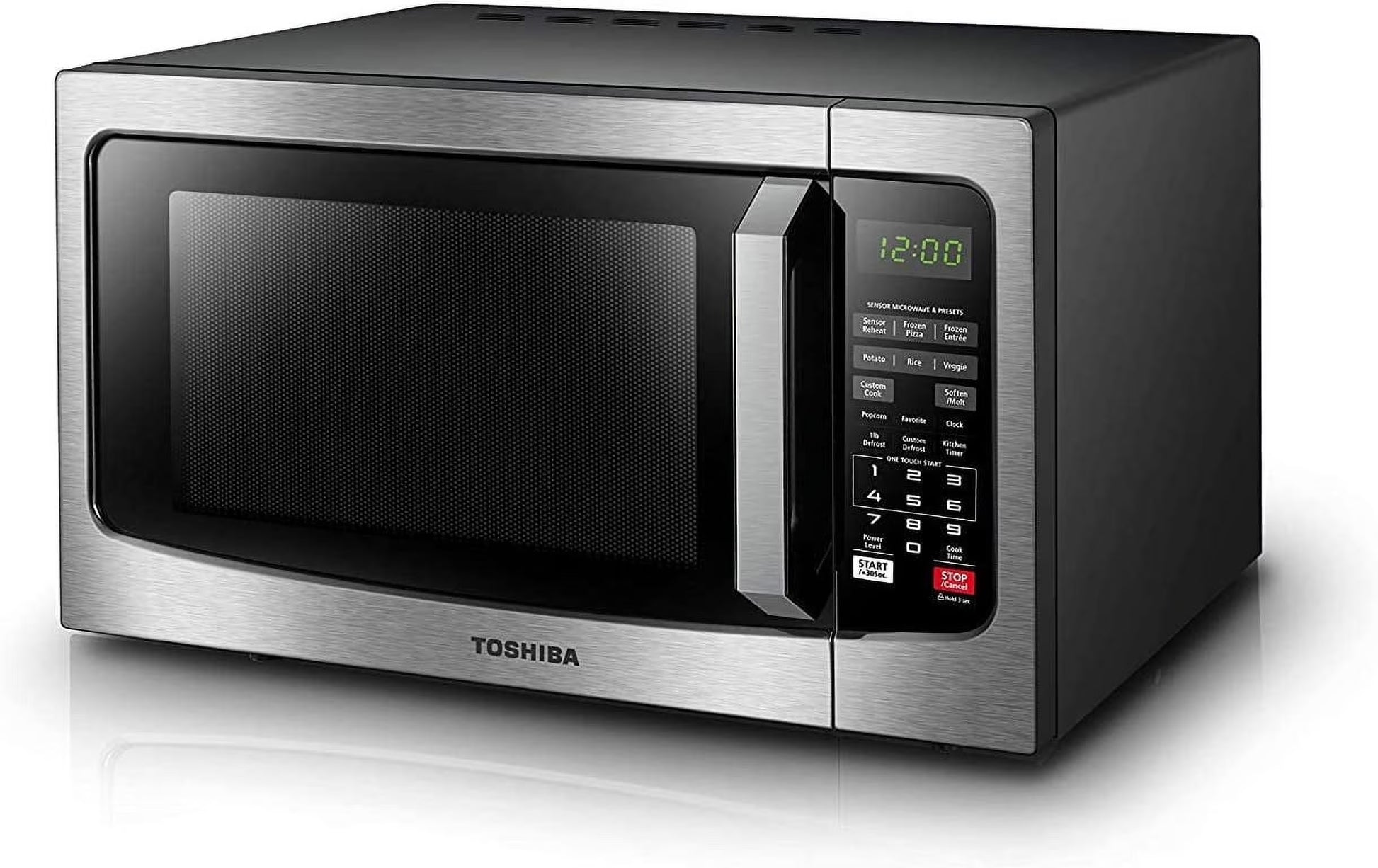 Toshiba 1.2 cu ft Countertop Microwave Ovens in Stainless Steel(Silver)