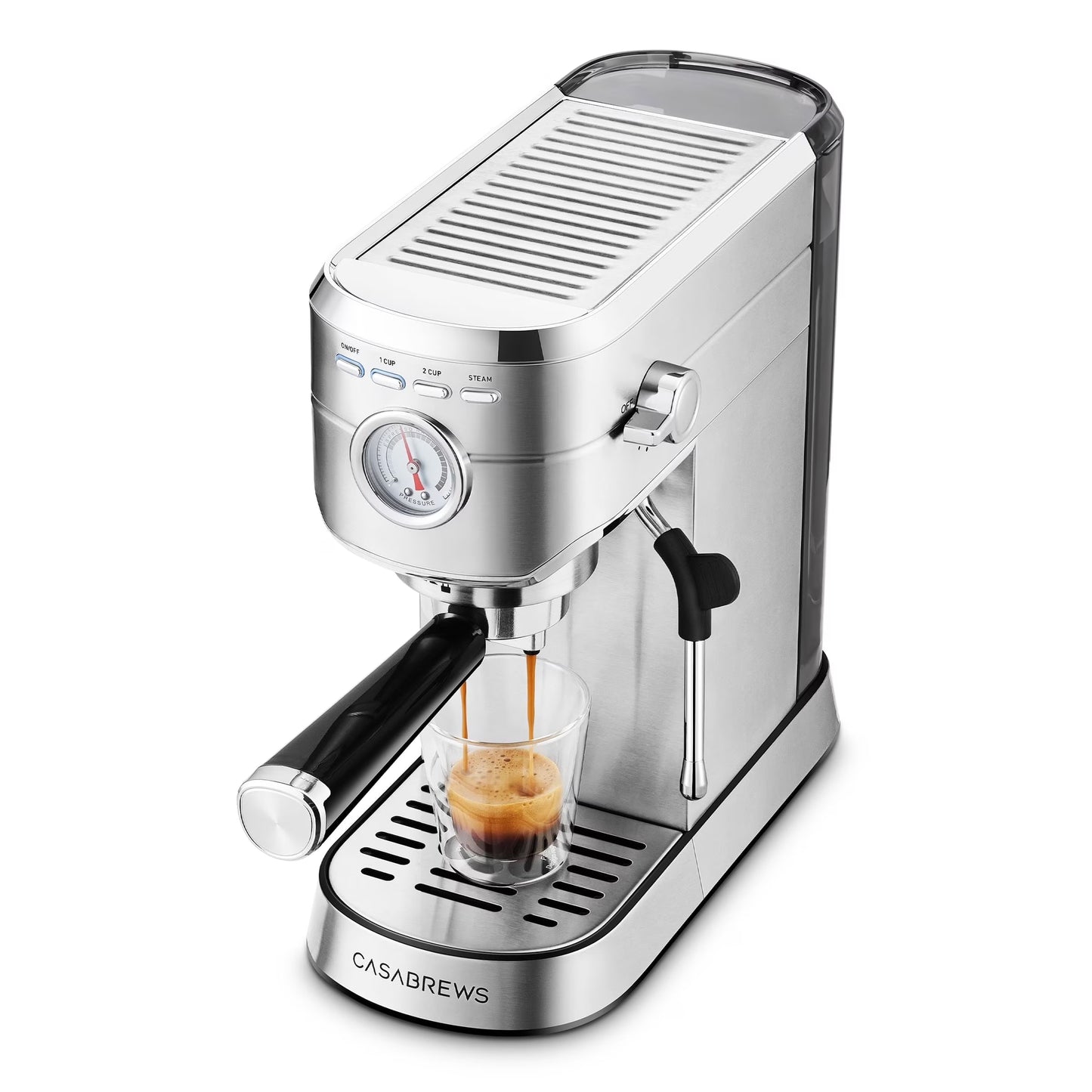 CASABREWS CM5418 20-Bar Espresso Machine and Coffee Maker, Silver(Silver)