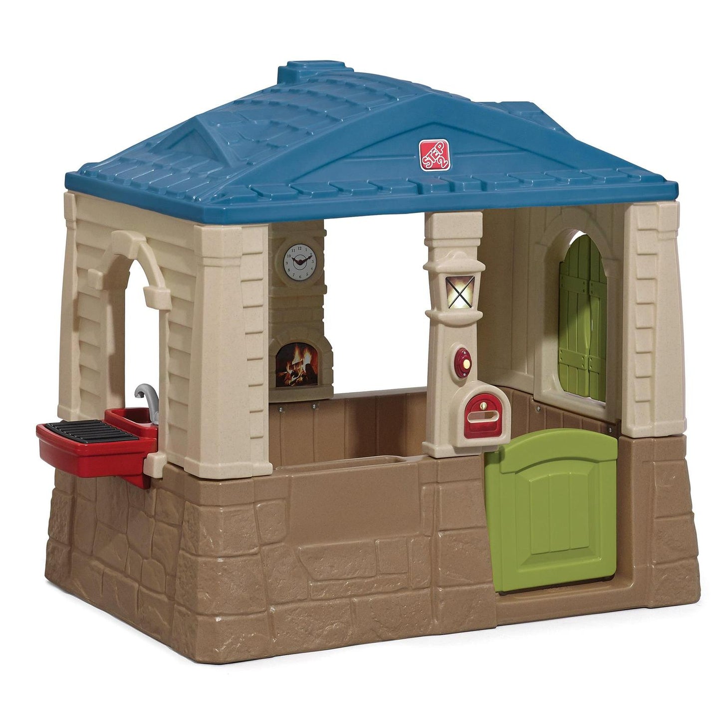 Step2 Happy Home Cottage  Grill Brown Playhouse Plastic Kids Outdoor Toys