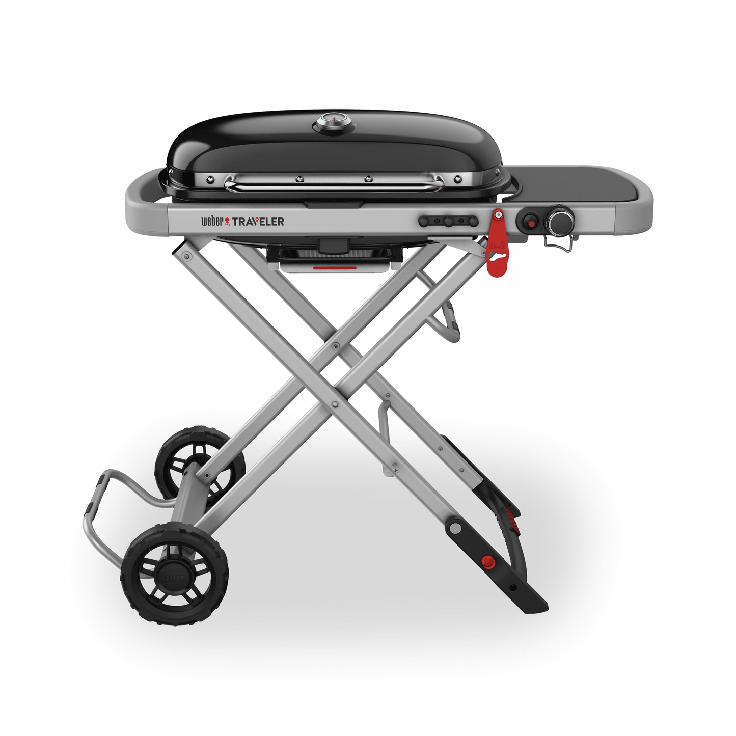 Weber Traveler Portable Propane Gas Grill, Black