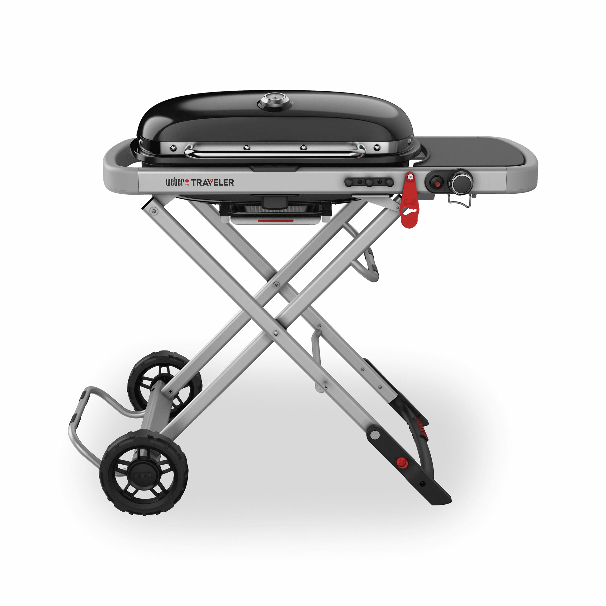 Weber Traveler Portable Propane Gas Grill, Black