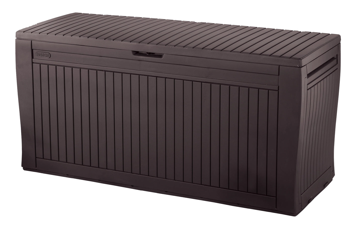 Keter Comfy Outdoor Storage 71-Gallon Resin Deck Box, Espresso Brown(Anthracite Gray)