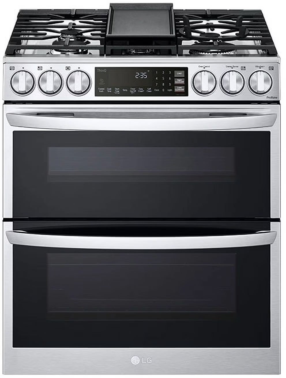 30 Inch Slide-In Gas Smart Range with 5 Sealed Burners, Double Oven, 6.9 Cu.
