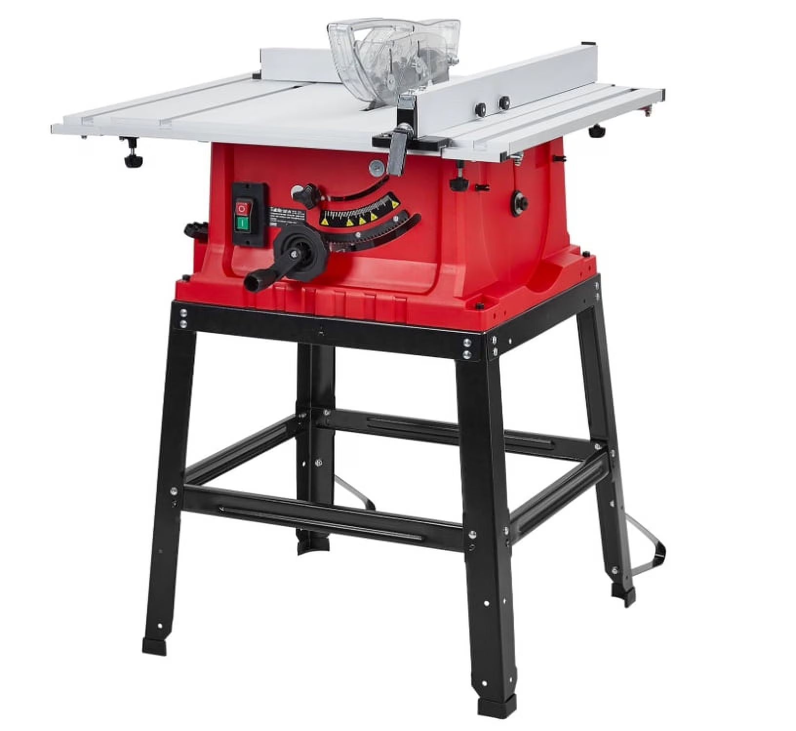 Wpond 1800W, 15A 10in Portable Table Power Saw, 5000 RPM(Red)