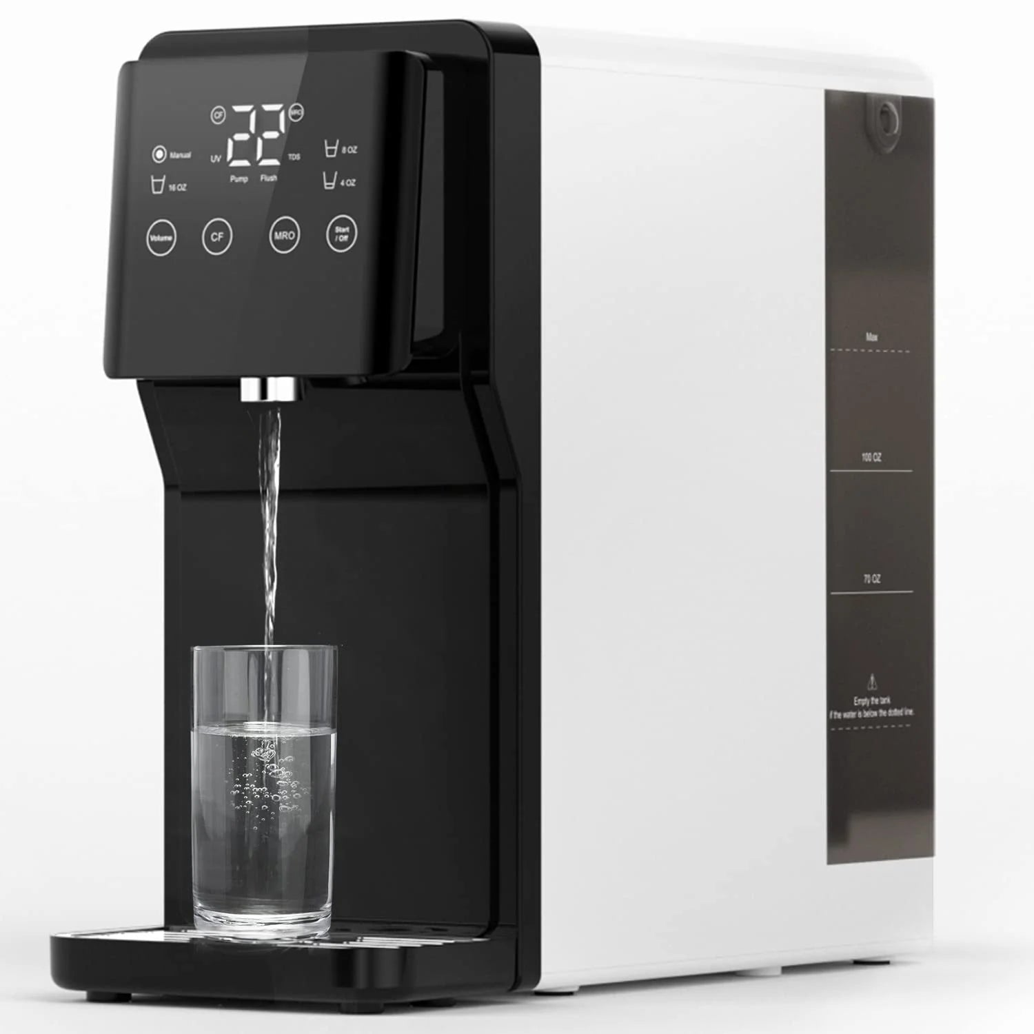 Waterdrop N1 Countertop Reverse Osmosis Water Filter System, TDS Reduction, Filter Life Reminder, Automatic Flushing, 3:1 Pure to Drain, UV Sterilization, No Installation Required