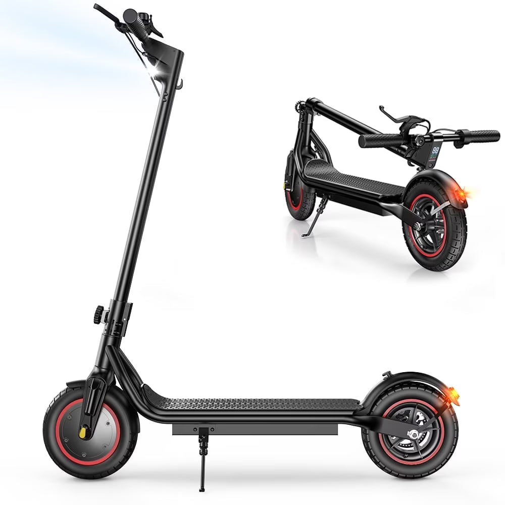 iScooter Electric Scooter Adult, 350W Motor, 21 Miles Long Range, 19 mph  8.5" Pneumatic tire Folding Commuter Electric Scooter for Adults  Teens, Superior Performance Smart App  Dual Braking(Black)