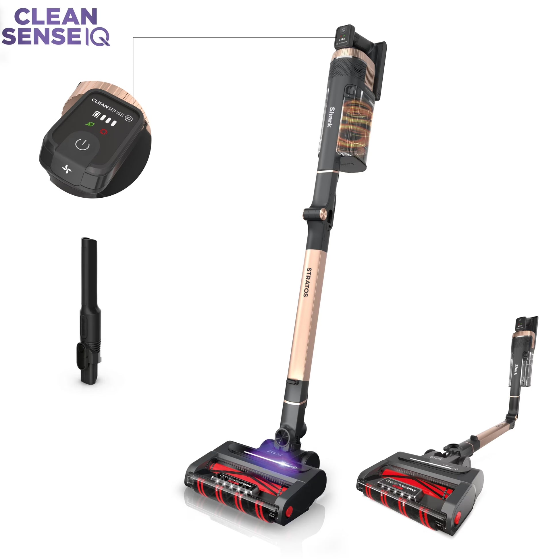 Shark Stratos Cordless Stick Vacuum Cleaner with Clean Sense IQ  DuoClean PowerFins HairPro MultiFLEX, IZ840H(Rose Gold)
