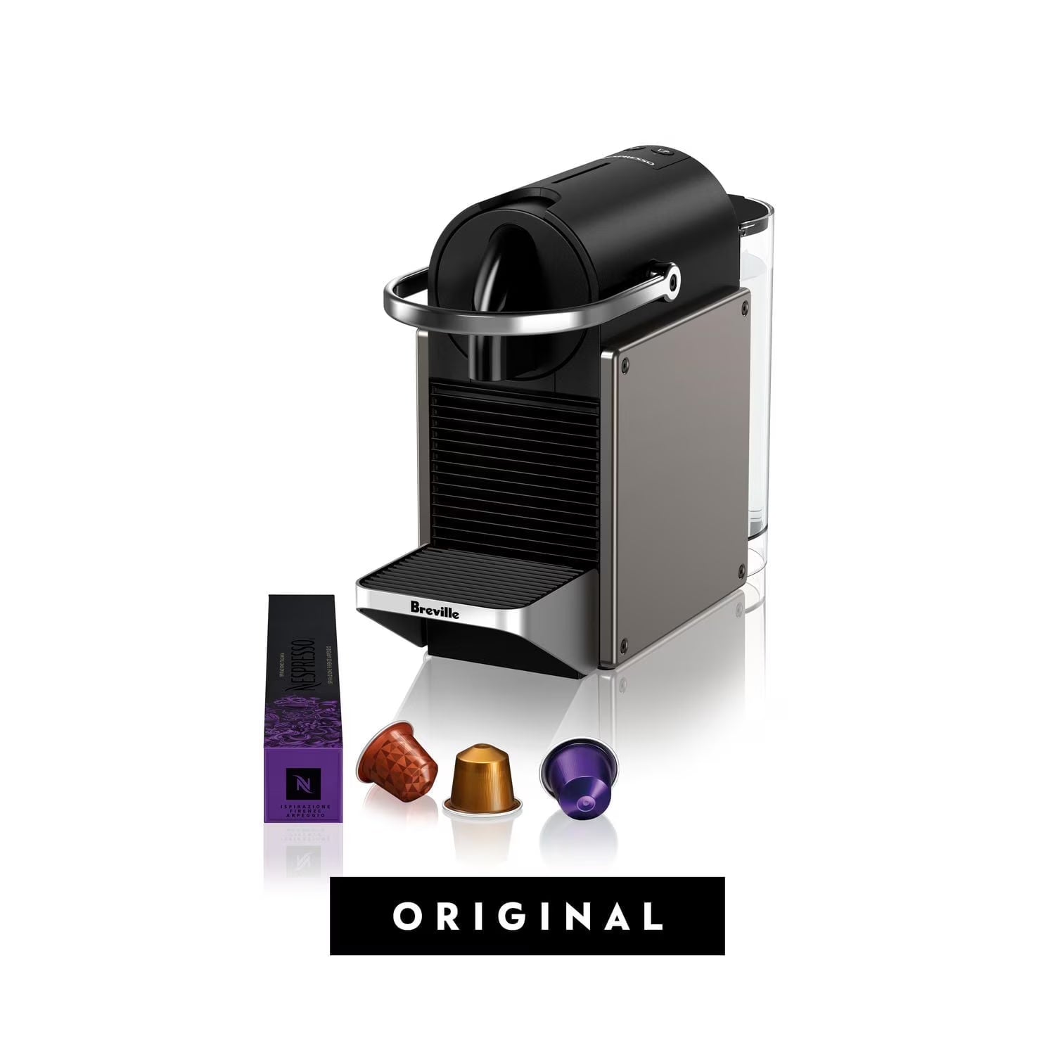 Nespresso Pixie Espresso Machine by Breville, Titan - BEC440TTN