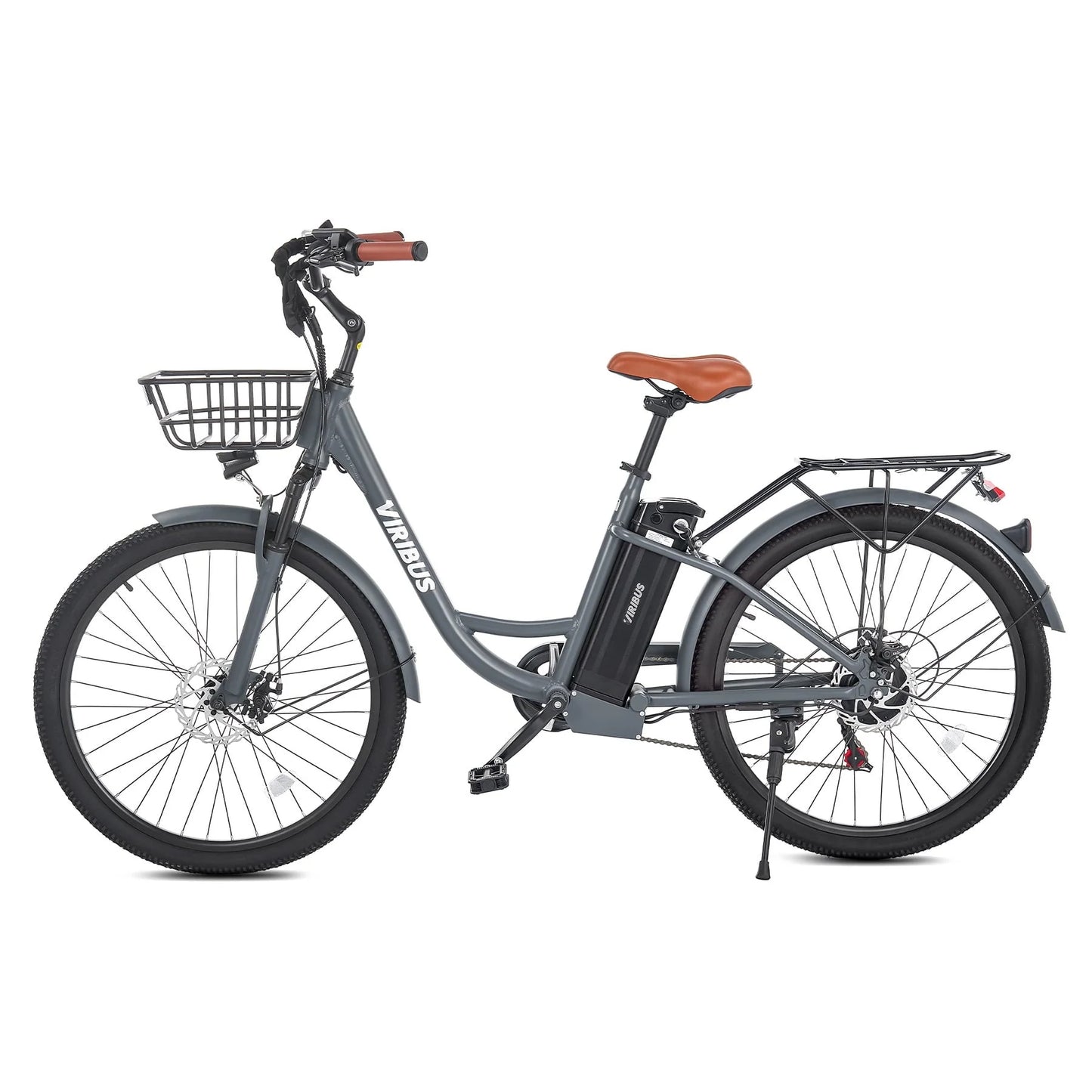 Viribus Electric Bike for Adults 26" 500W eBike with Pedal Assist 48V Battery, Black