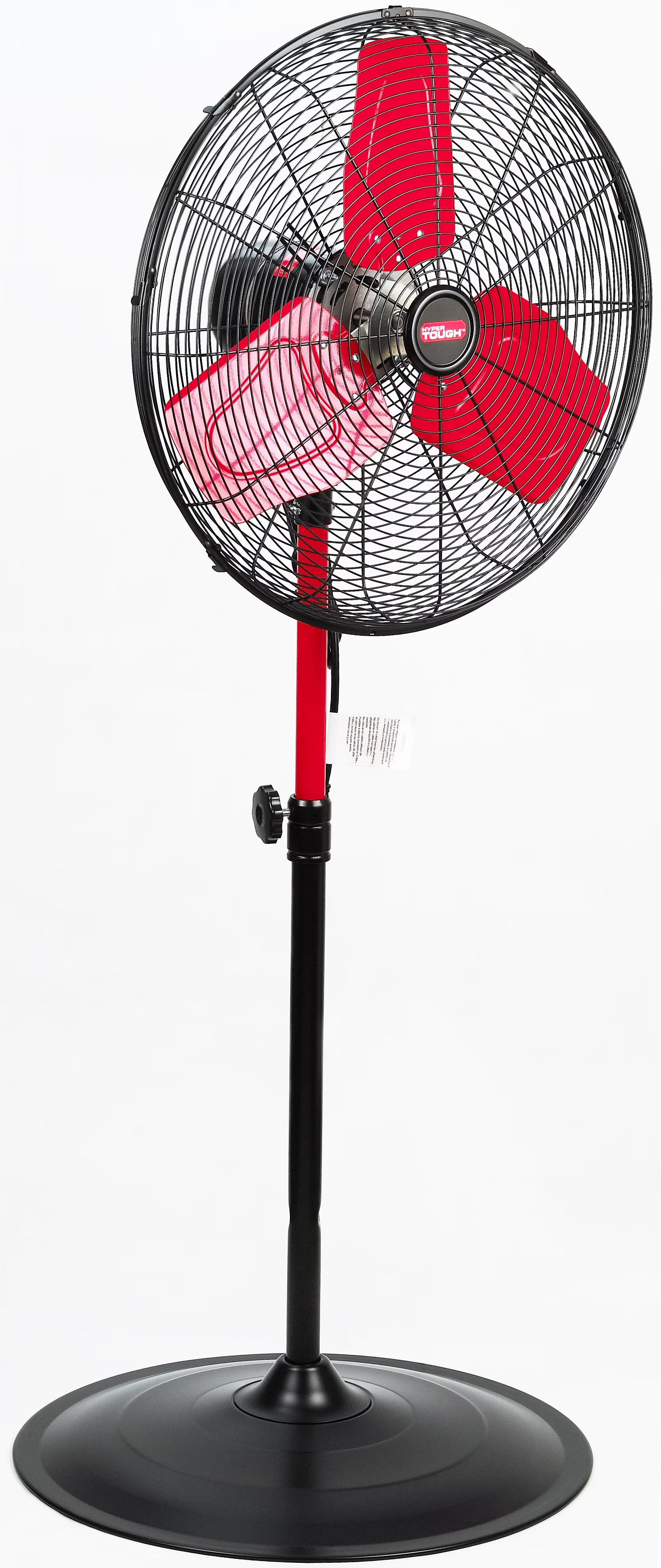 Hyper Tough 20" 3-Speed Commercial  Industrial High Velocity Oscillating Red  Black Pedestal Fan(20")
