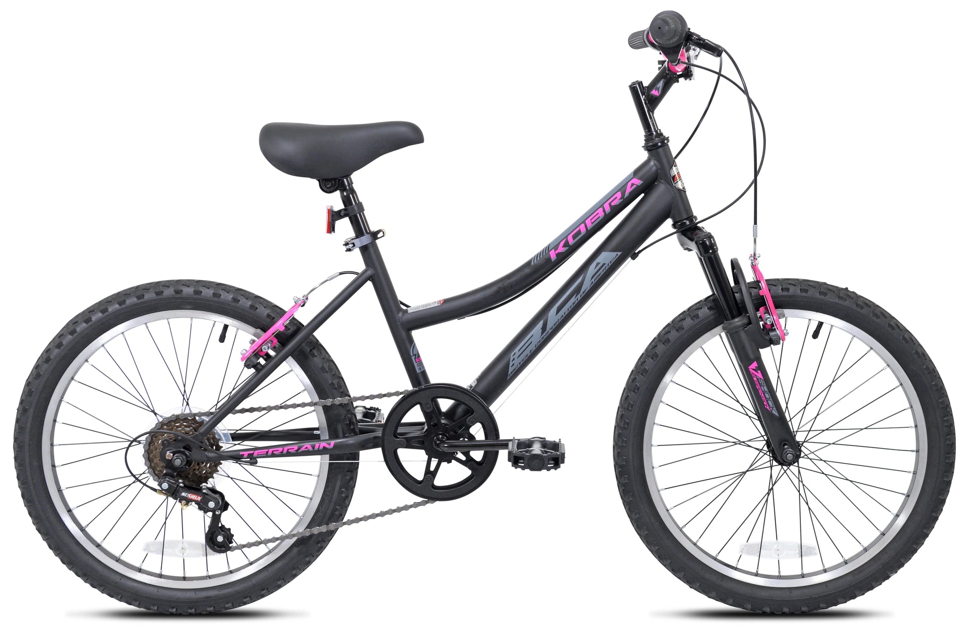 Kent 20-inch Girl's Kobra Mountain Child Bicycle, Black/Pink